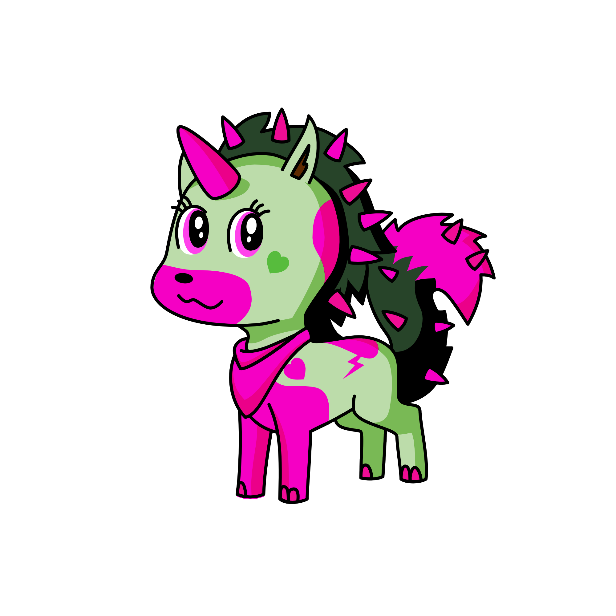 pink fluffy unicorn who dances on rainbows, the unicorn