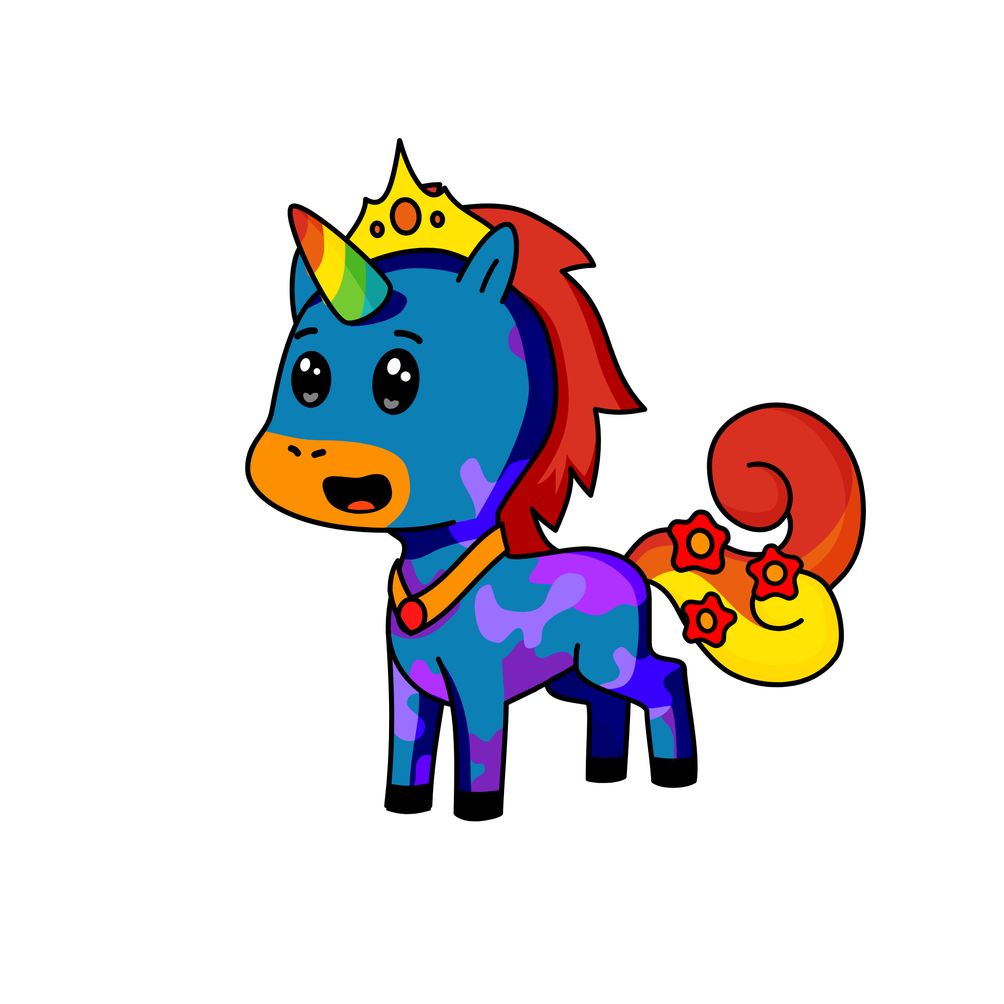 Rainbow, the unicorn