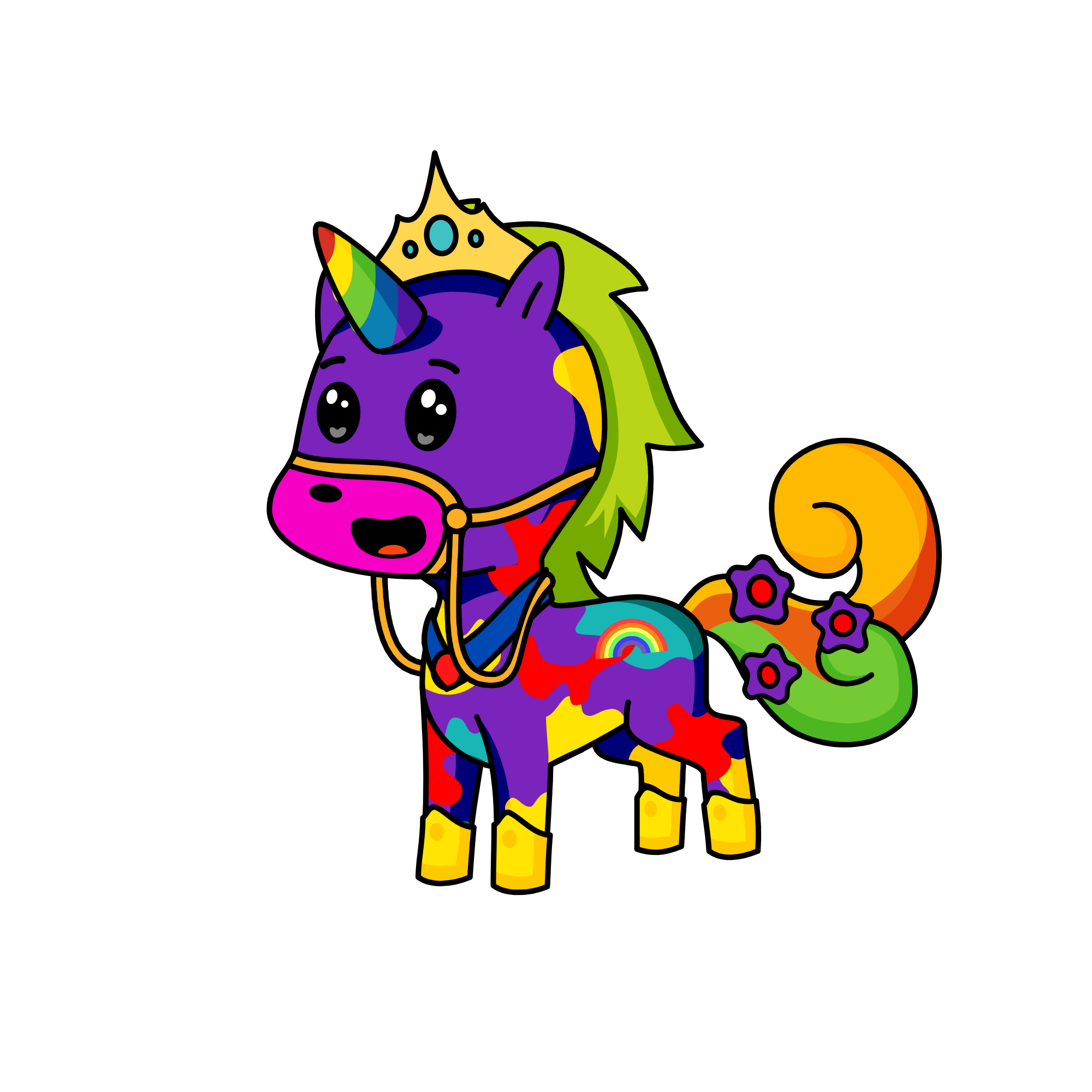 mister rainbow badusy, the unicorn