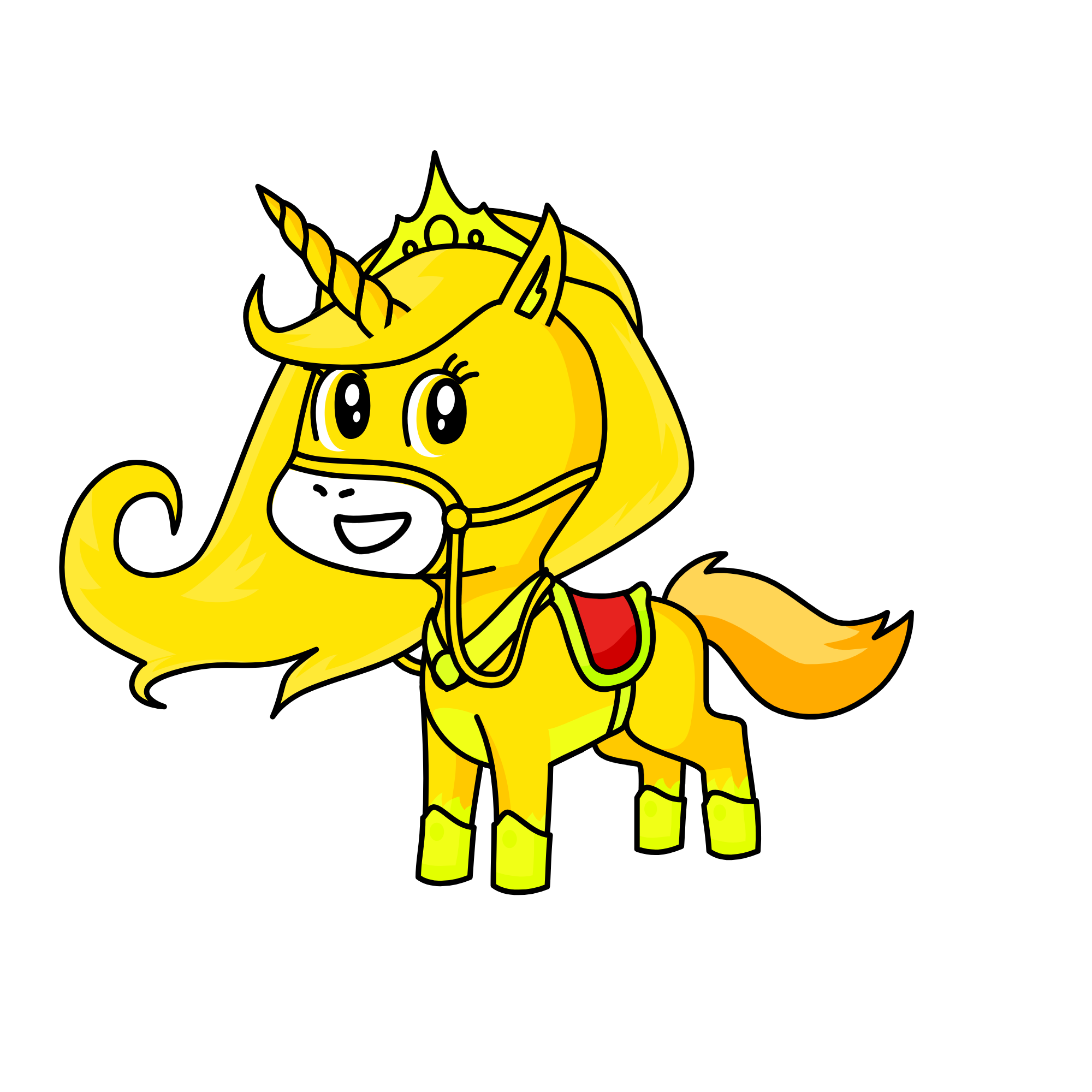 gold, the unicorn