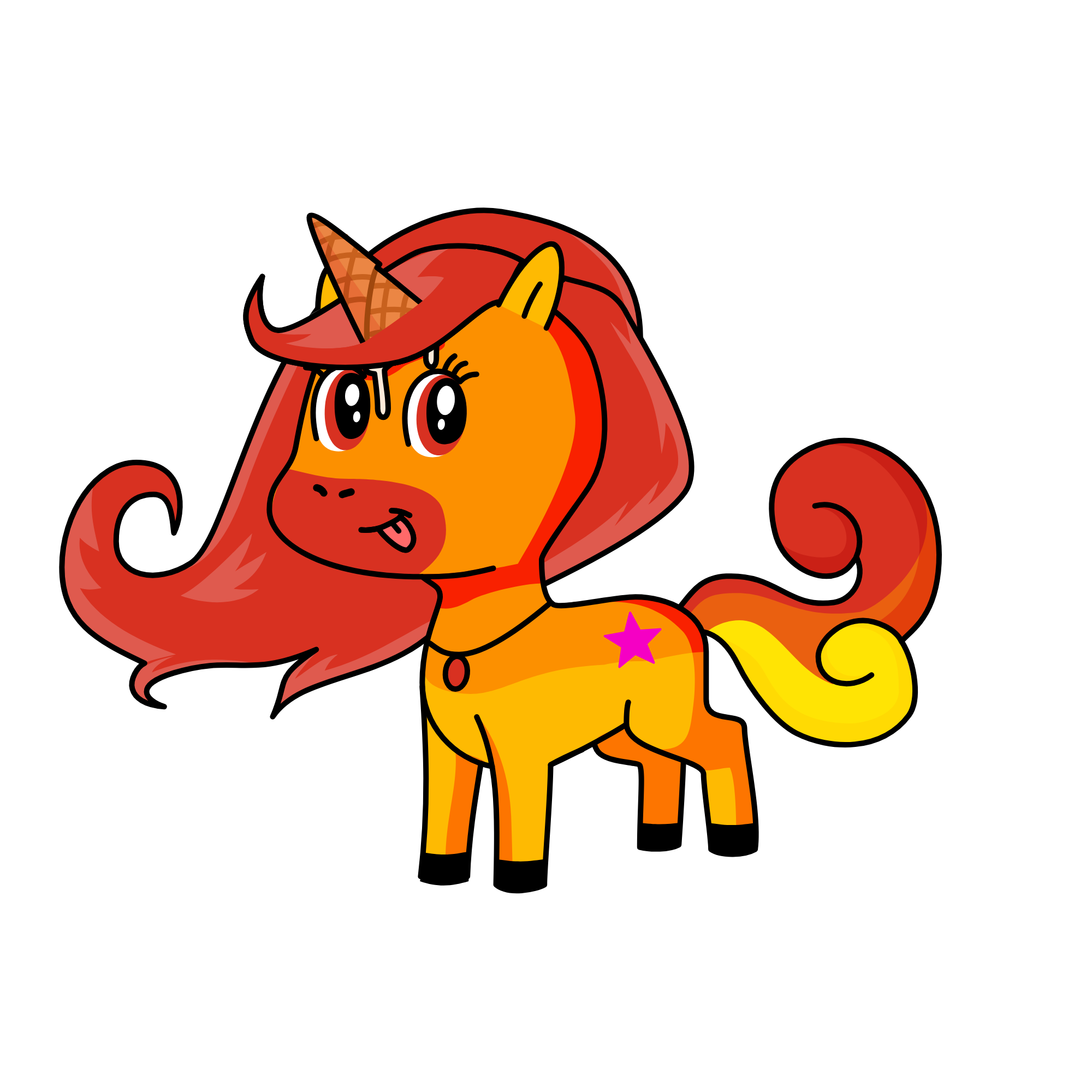 Fire, the unicorn