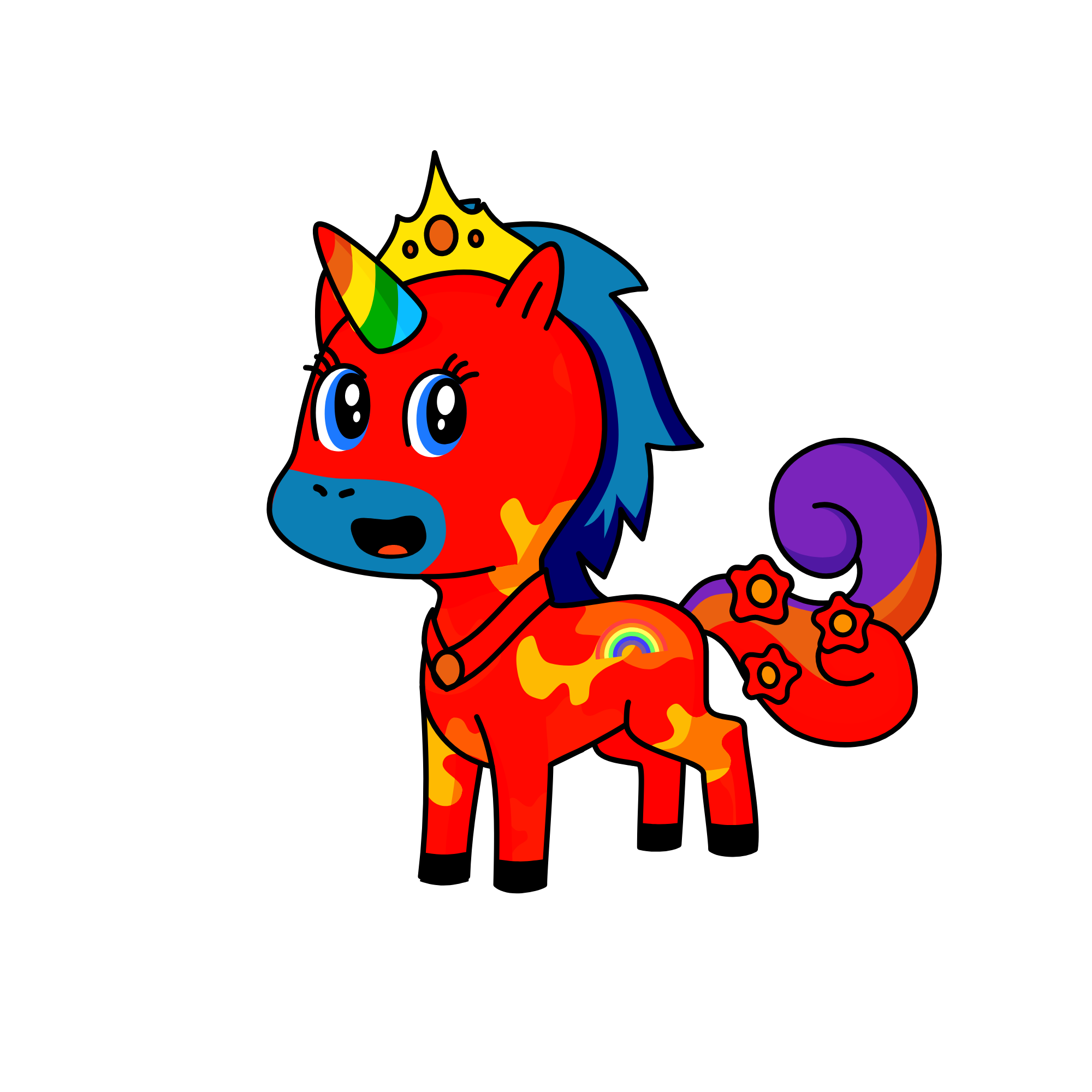Rainbow, the unicorn