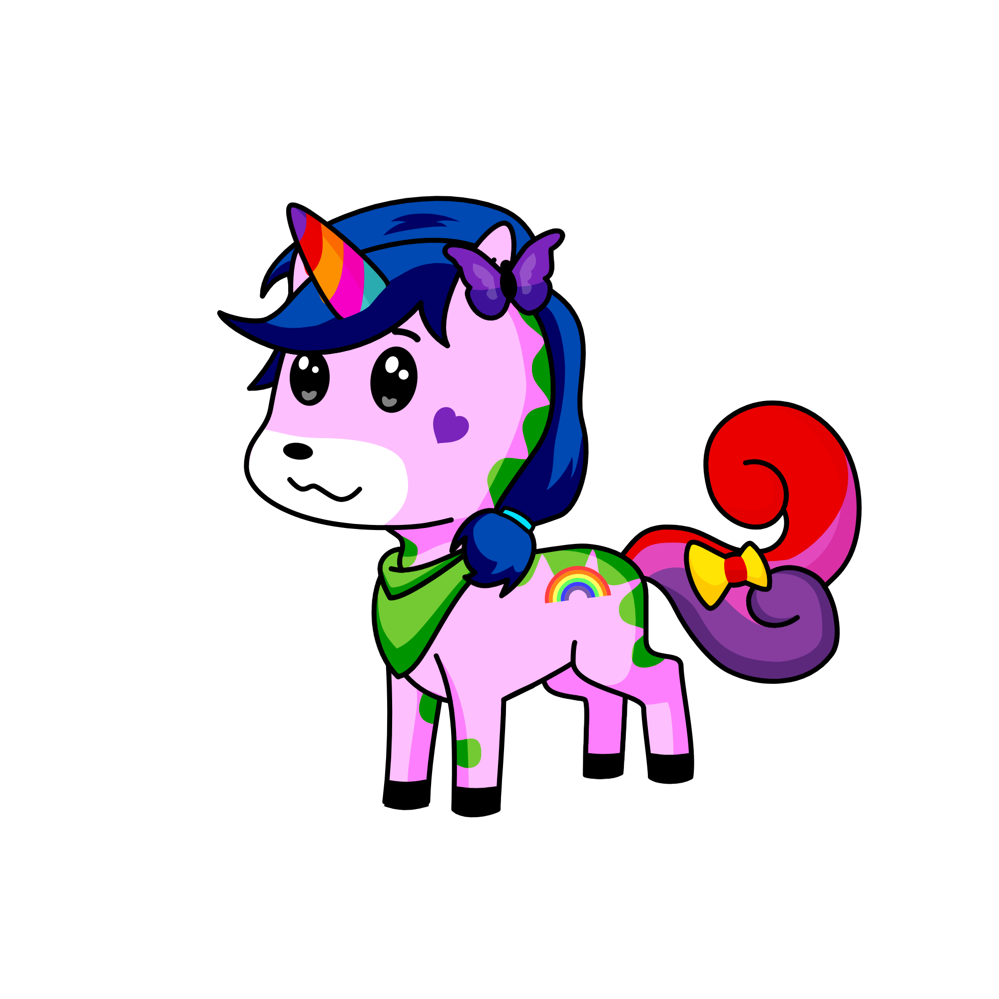 Rainbow, the unicorn
