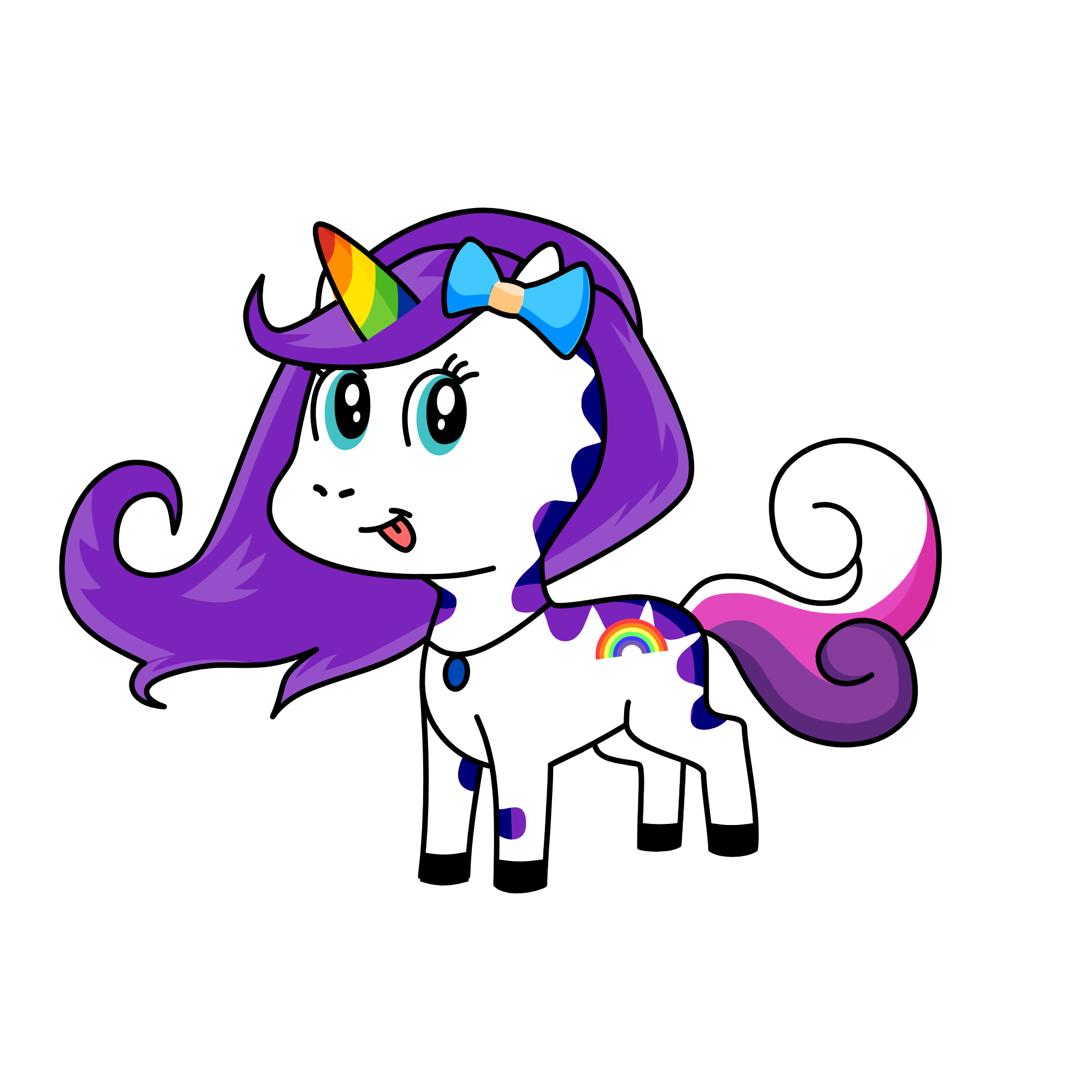Rainbow, the unicorn
