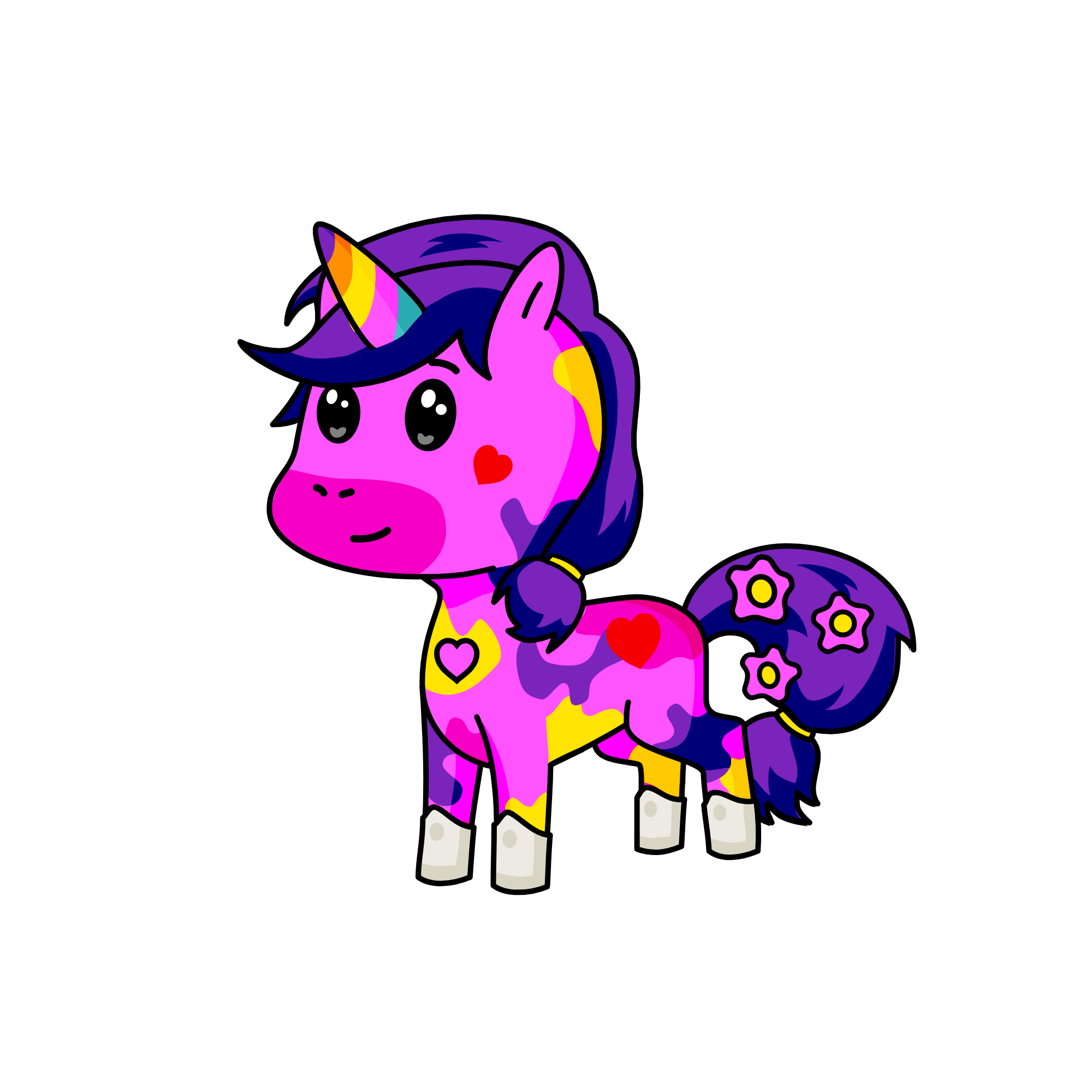 Purpley Earthly, the unicorn