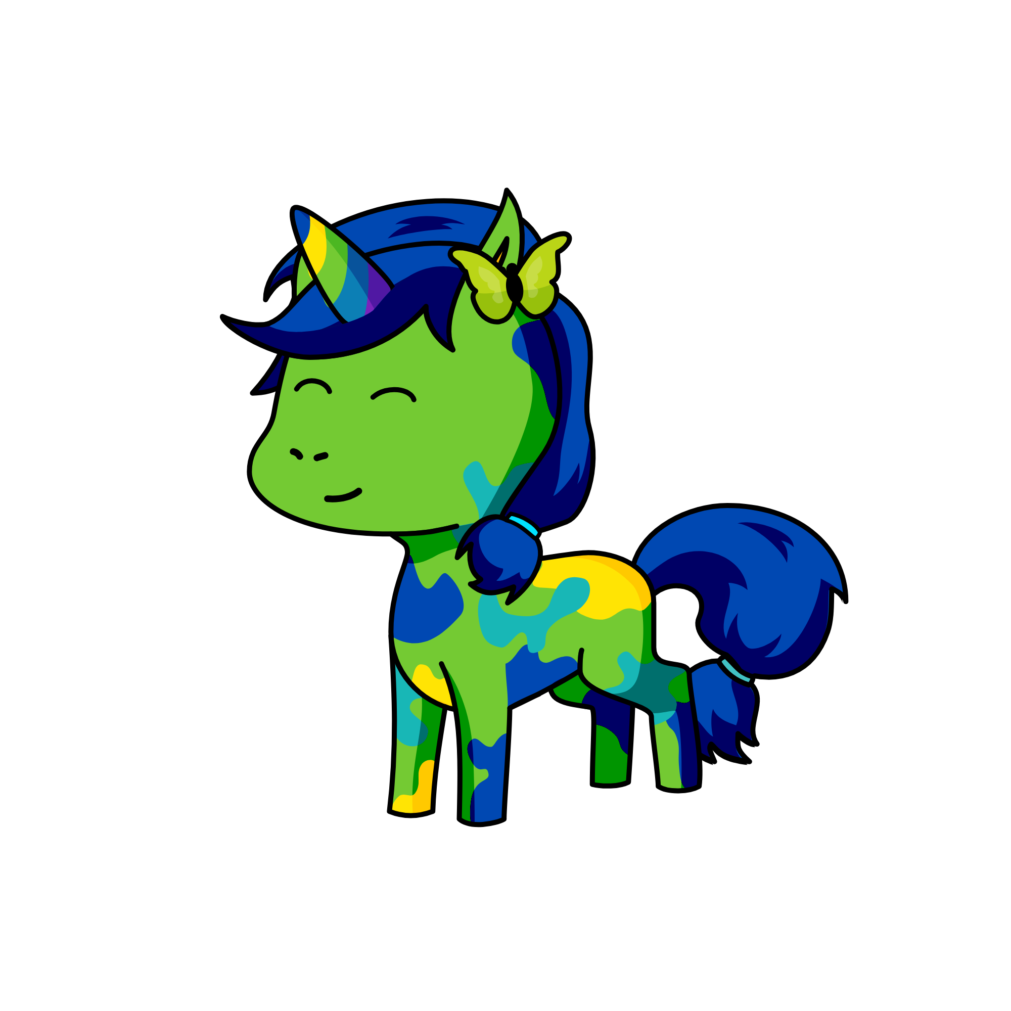 Sleepy, the unicorn
