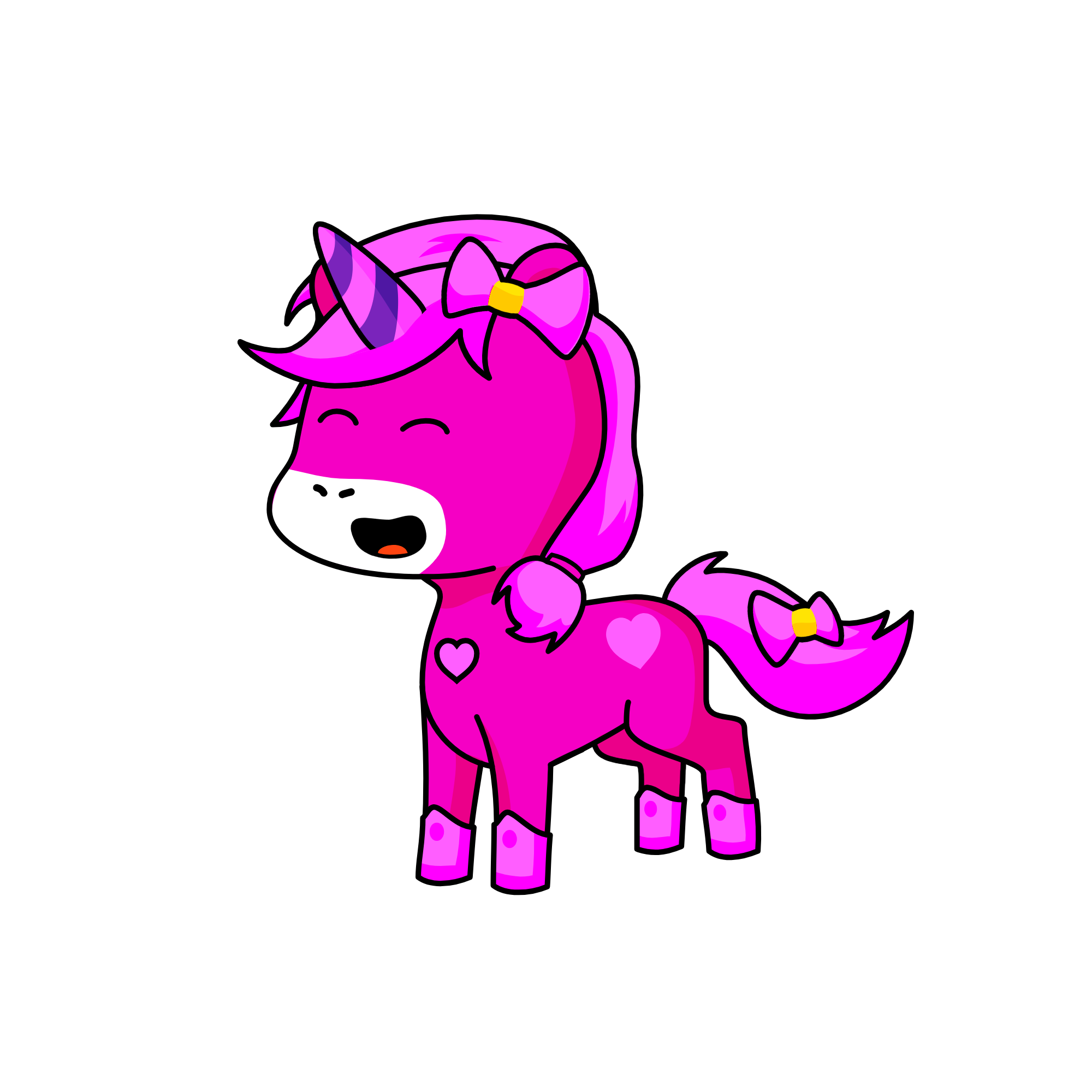 Cute Pink And Purple Unicorn, the unicorn