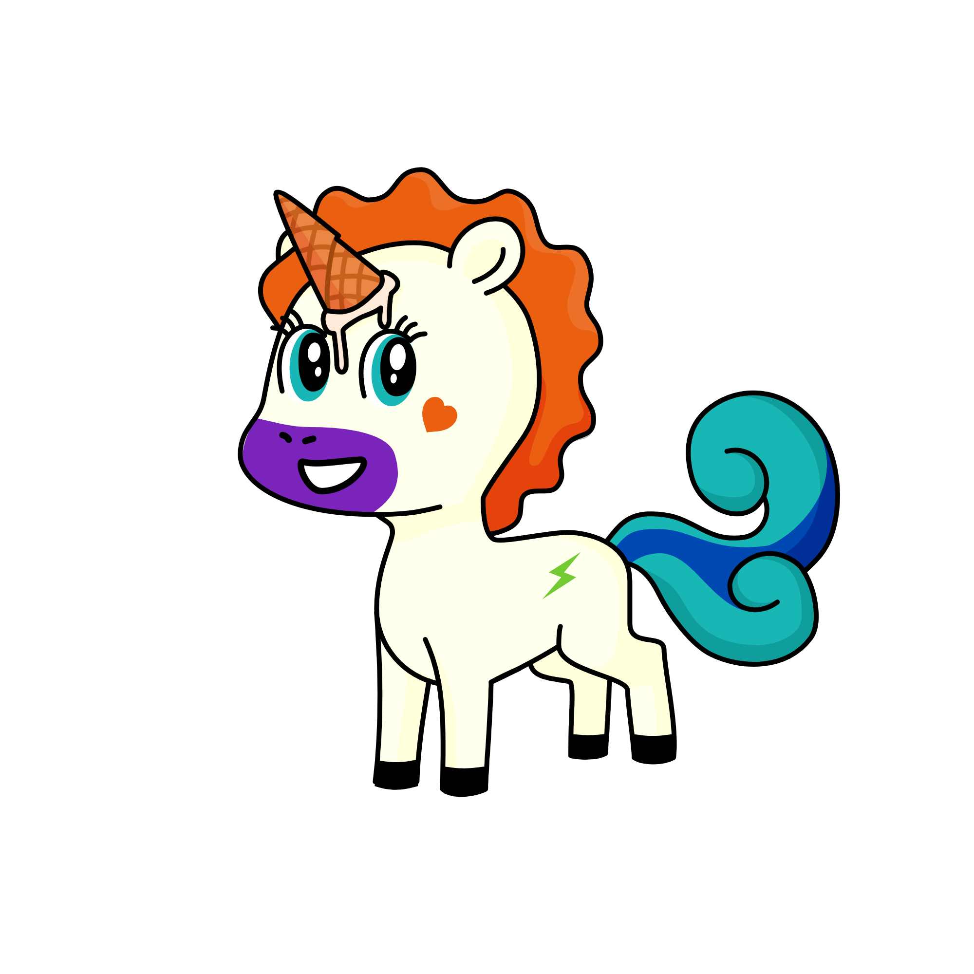Lady my man, the unicorn