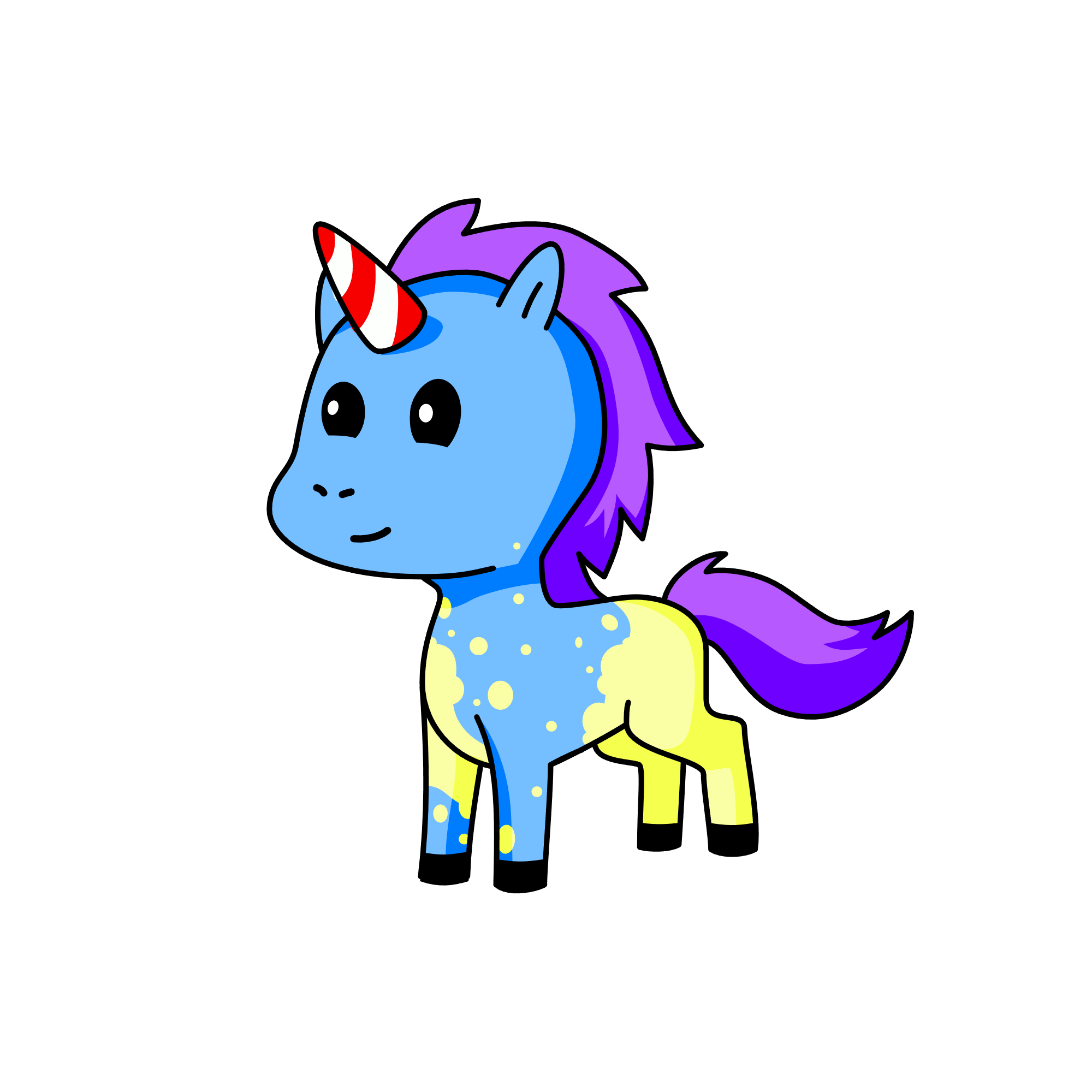 Blueberry Banana Shake, the unicorn