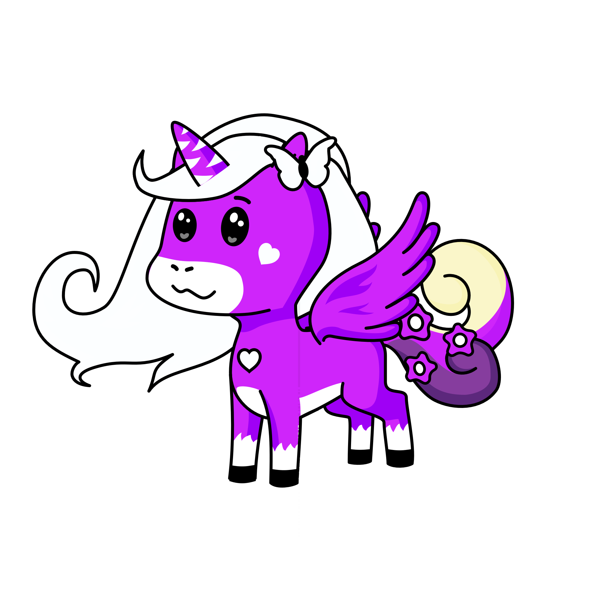 Purpie, the unicorn