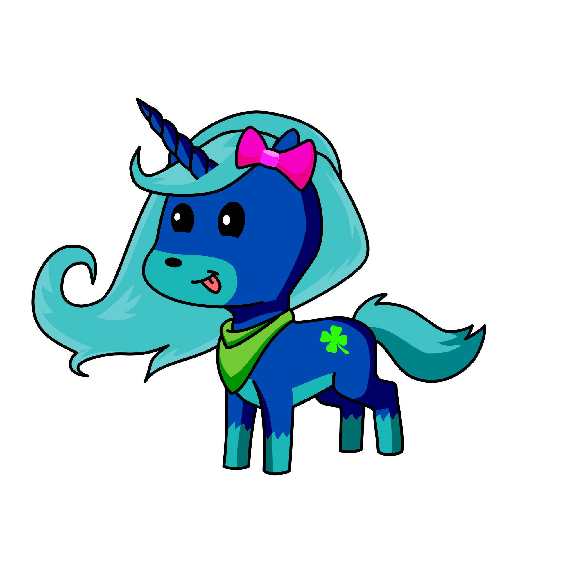 Bleu, the unicorn