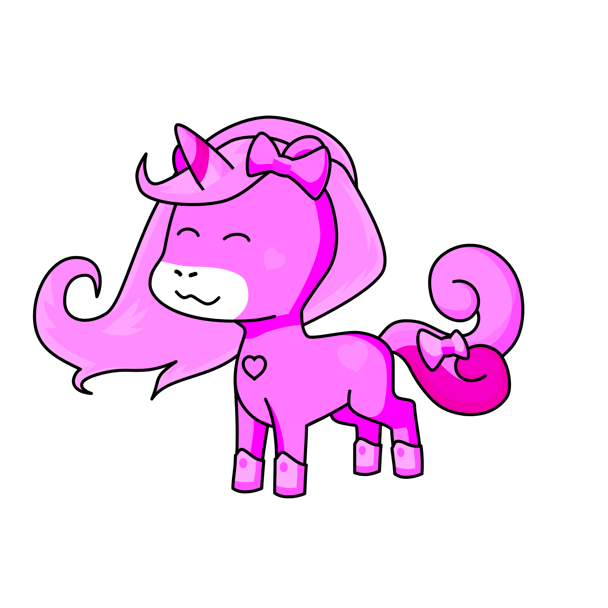 Cute Pink Unicorn, the unicorn