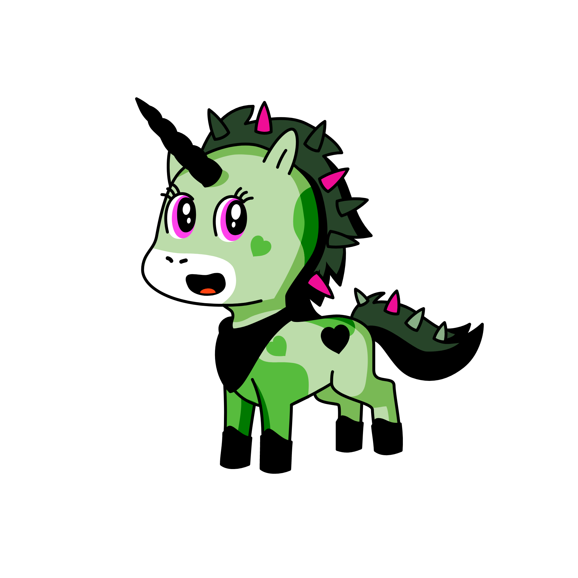 Blacky, the unicorn