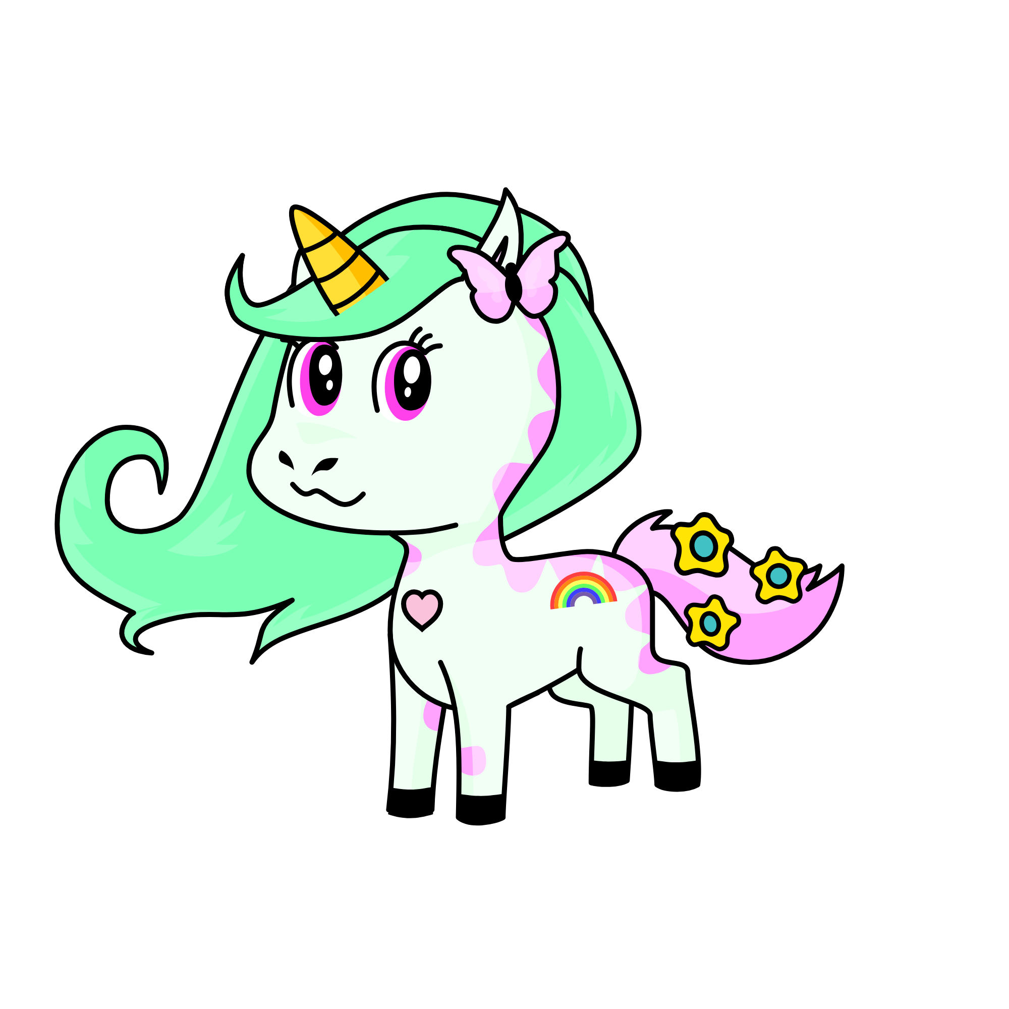 rainbowcorn, the unicorn