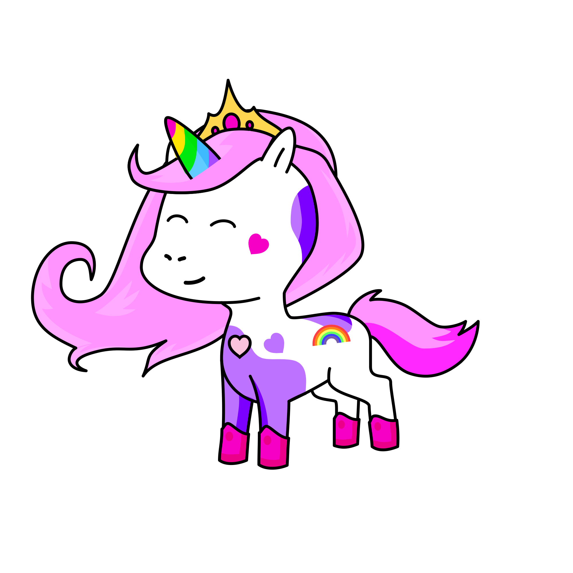 Kawaii Pink , the unicorn