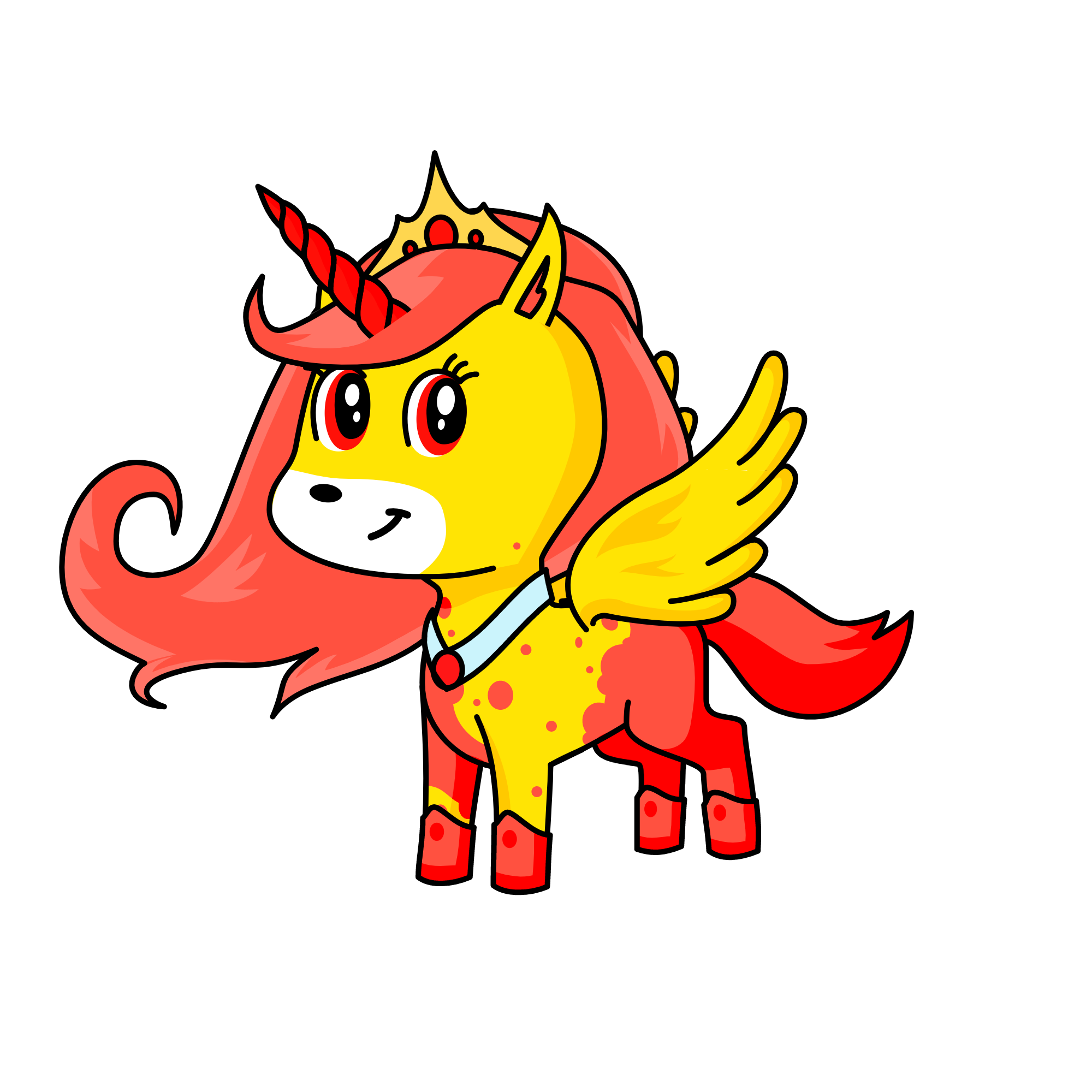 Flame Fire , the unicorn