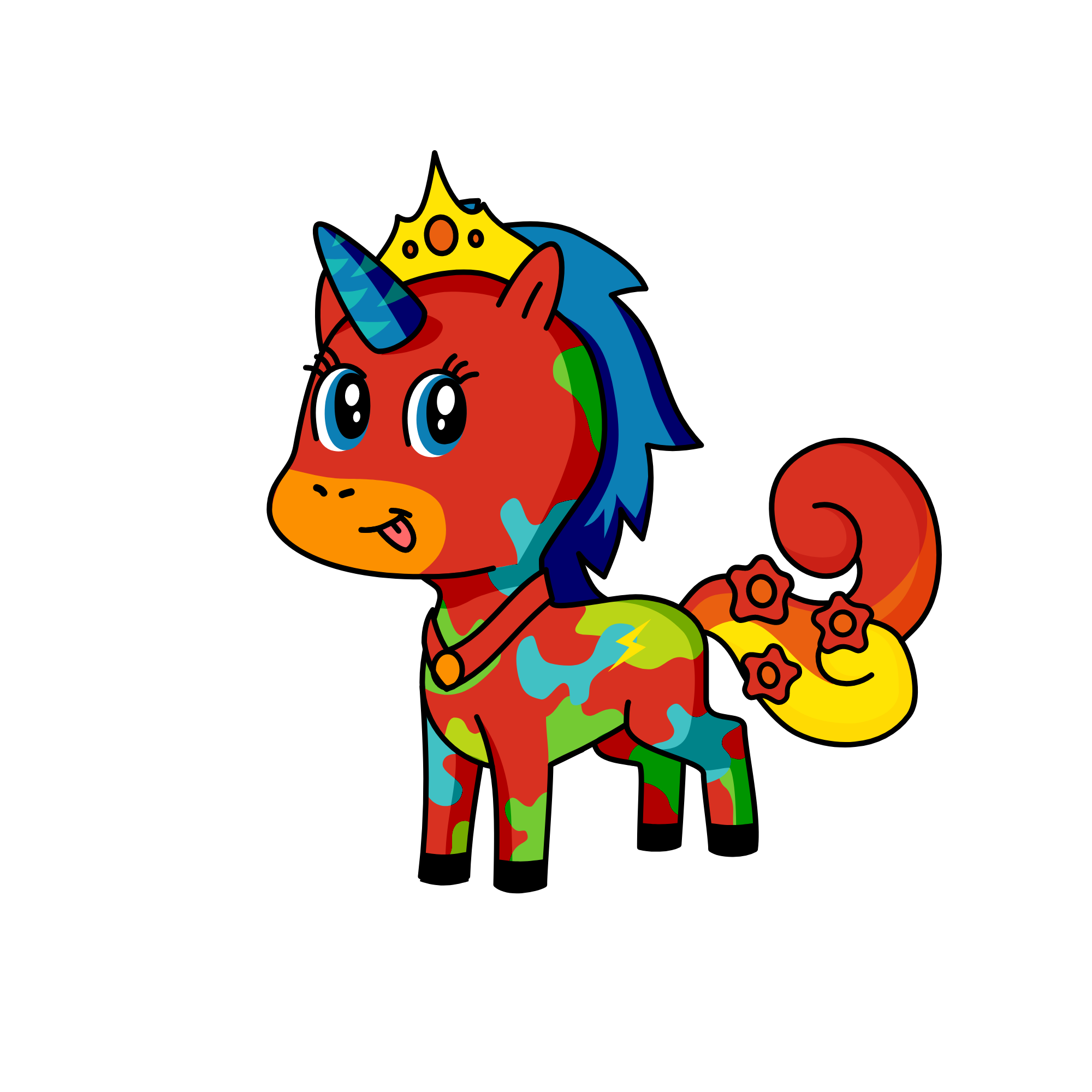 Rainbow, the unicorn