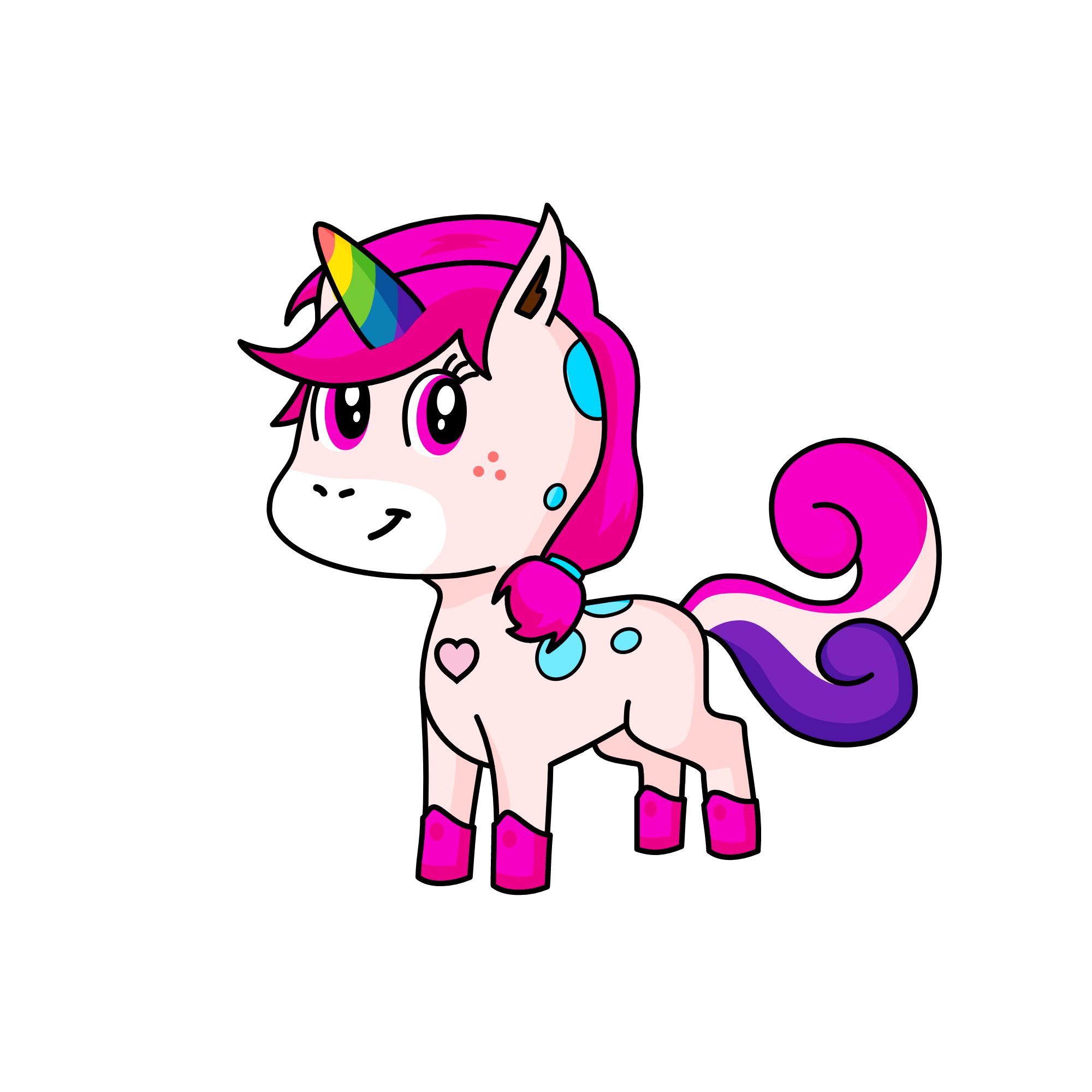 Rainbow, the unicorn