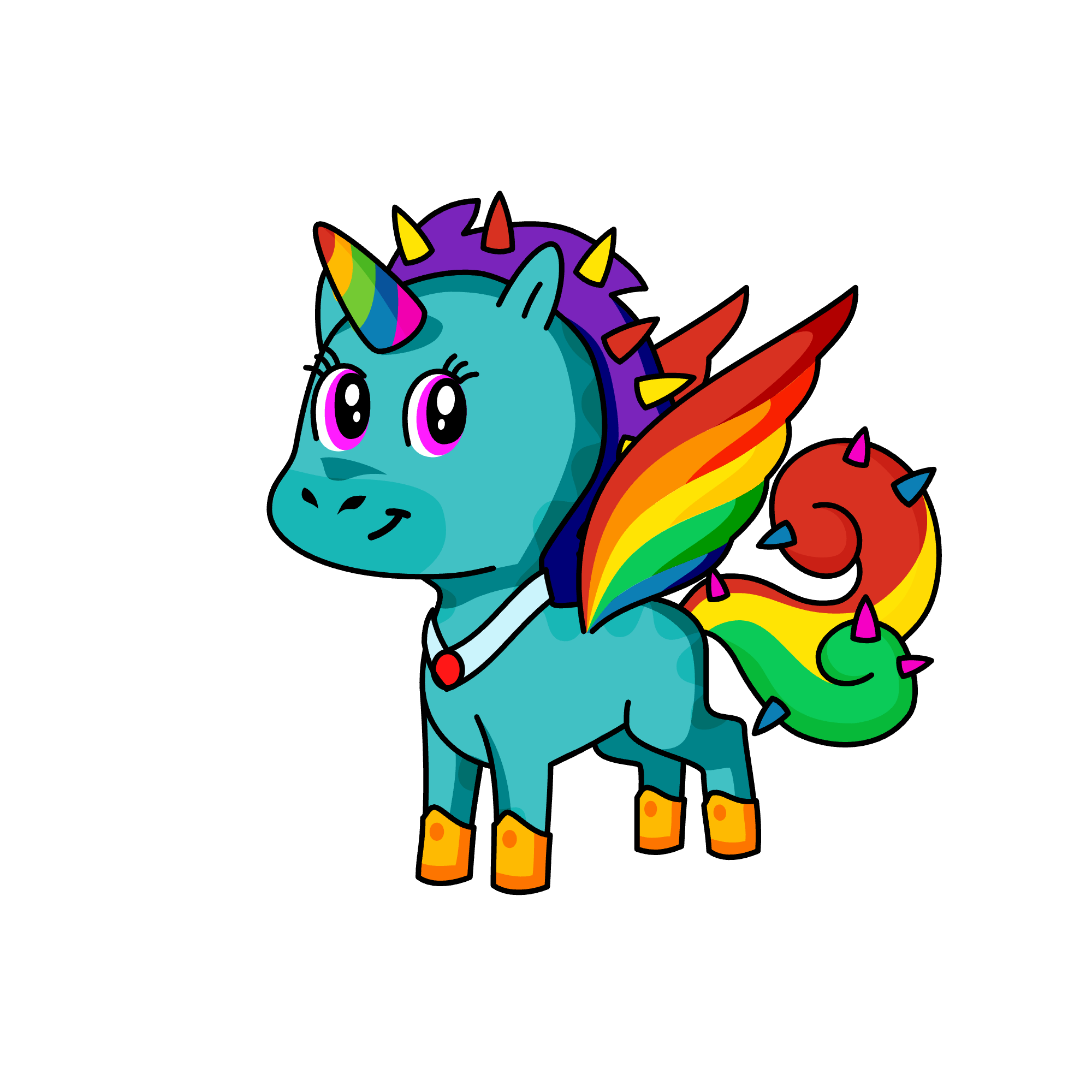 rainbowdash, the unicorn