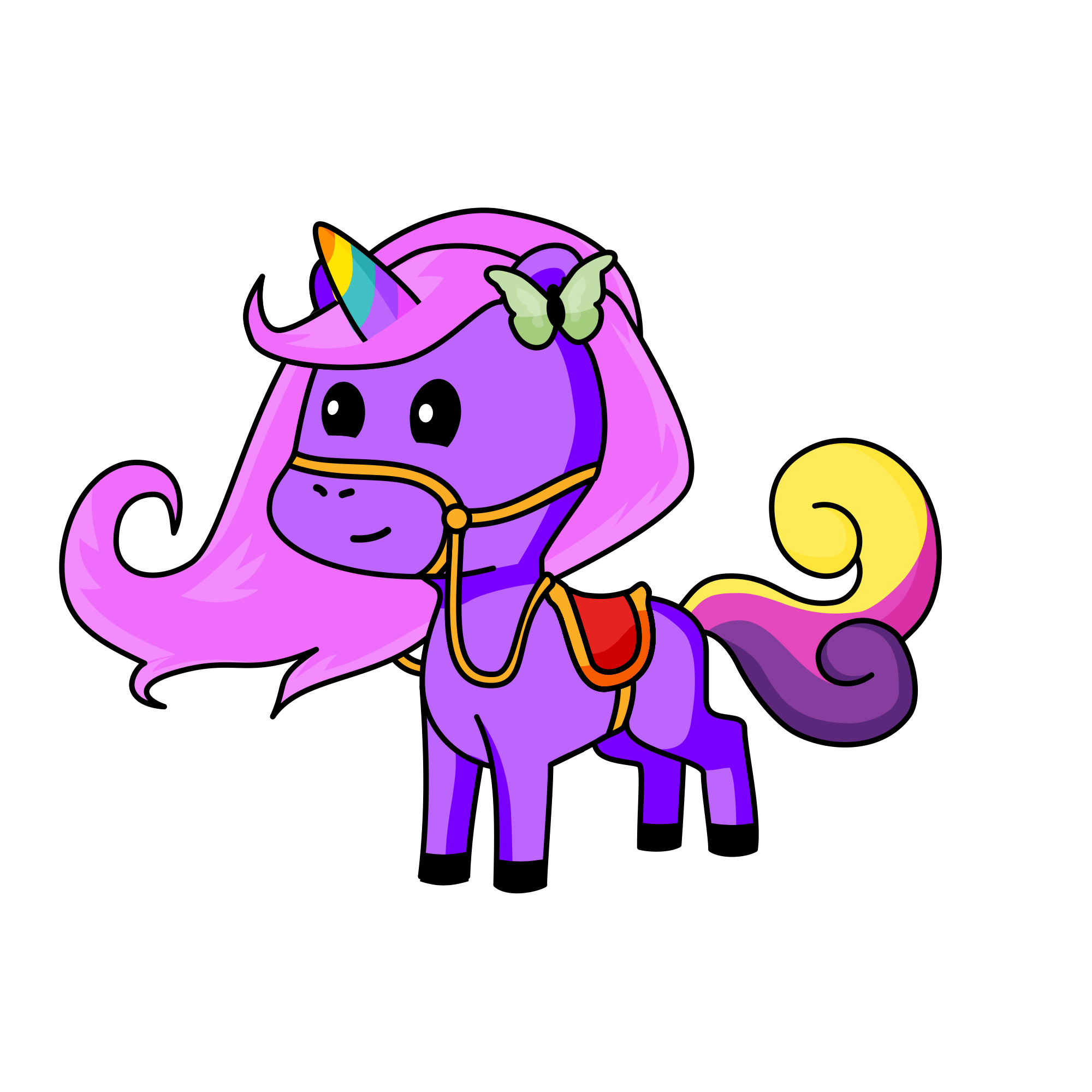 Purple pink :), the unicorn