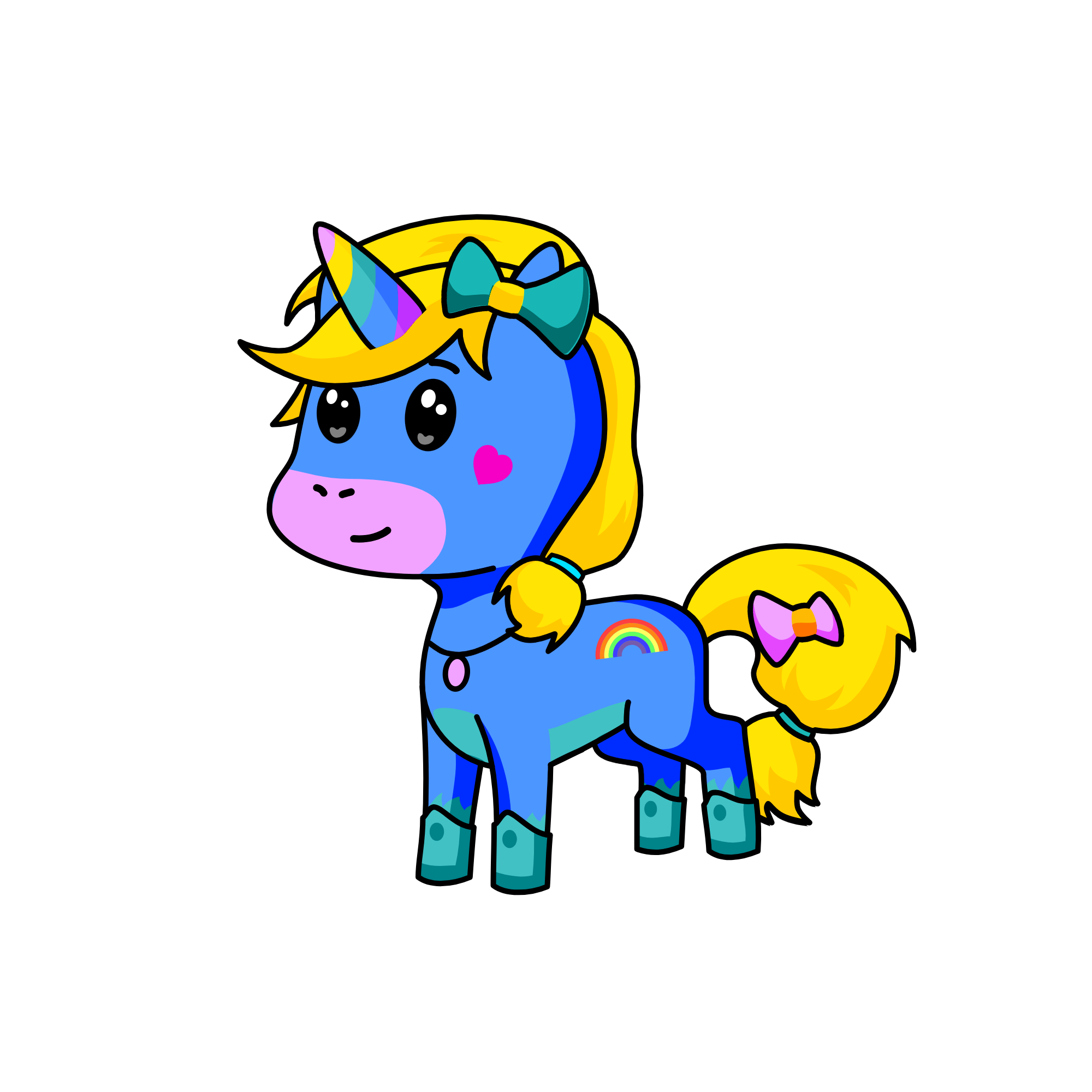 Rainblue, the unicorn