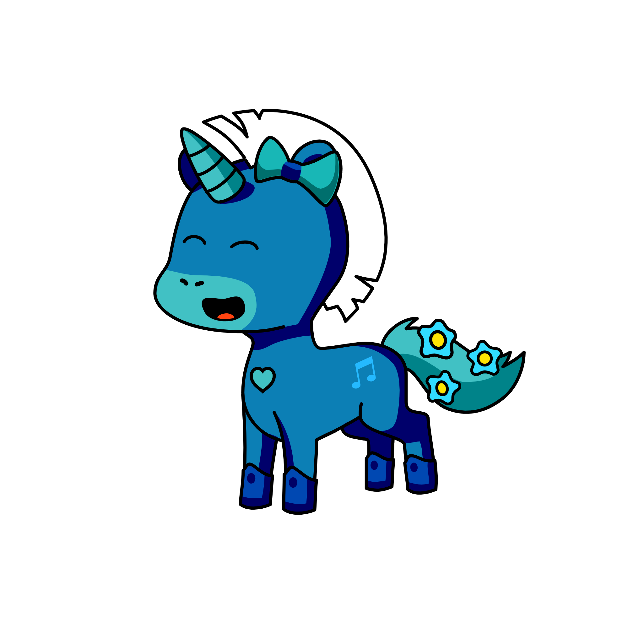 bluey, the unicorn