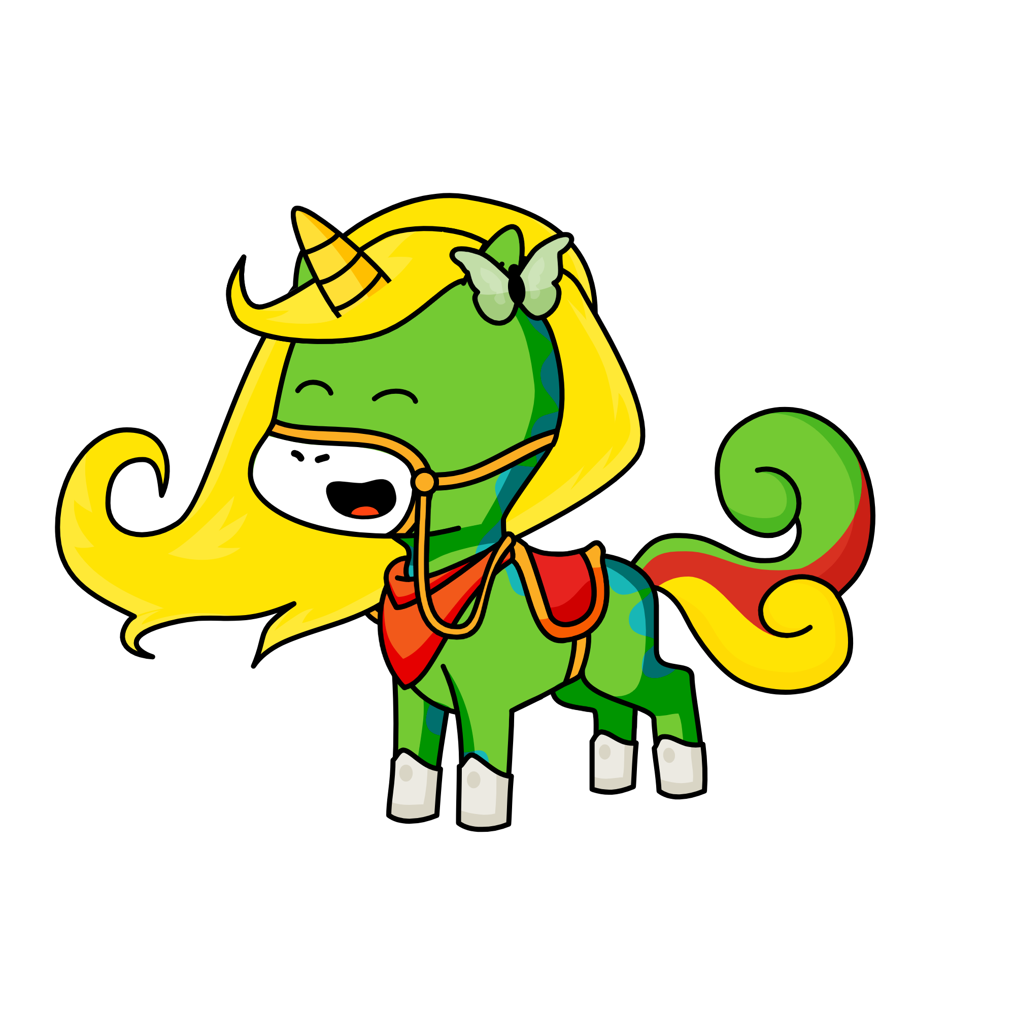 Greeney in the North Pole, the unicorn