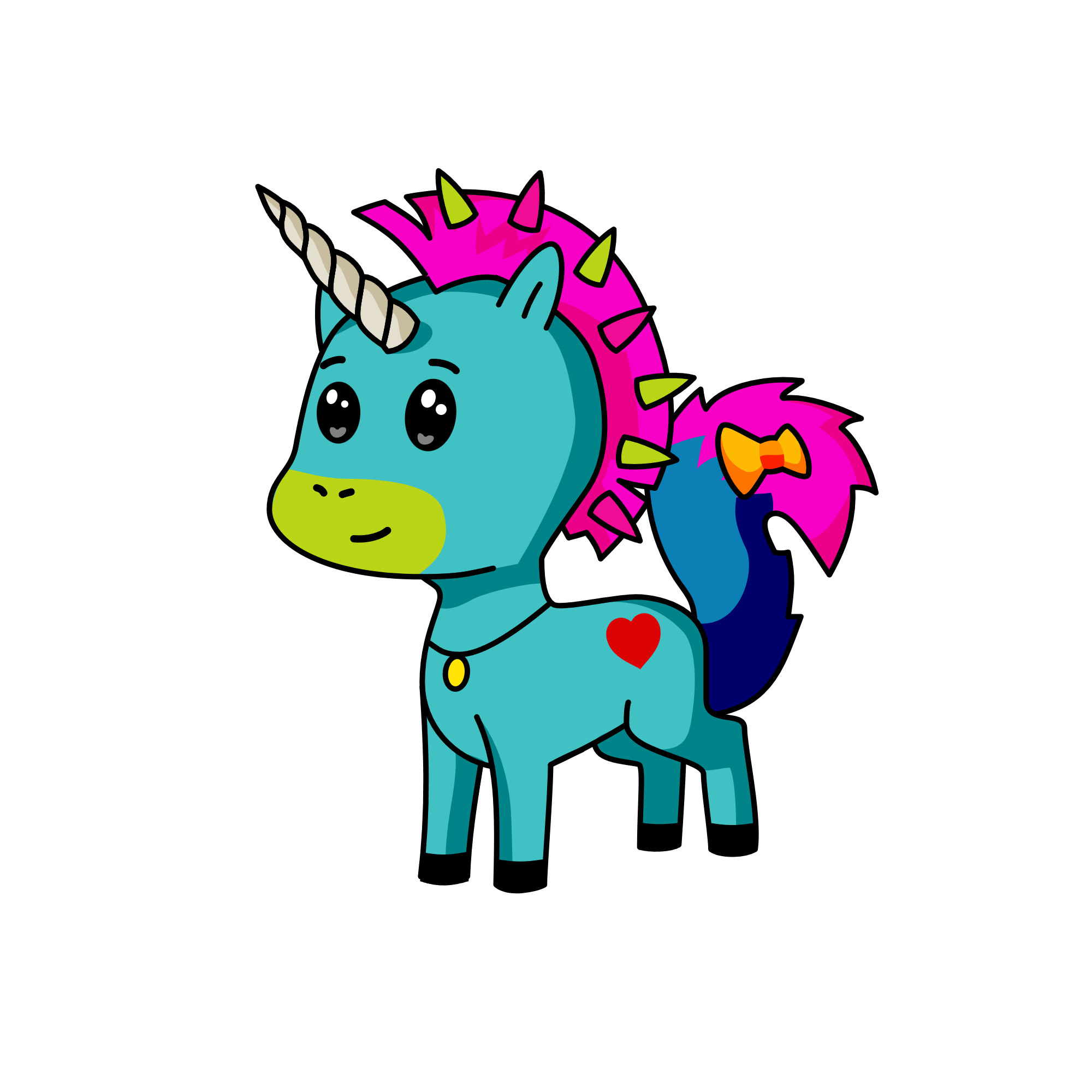 Cute unicorn, the unicorn