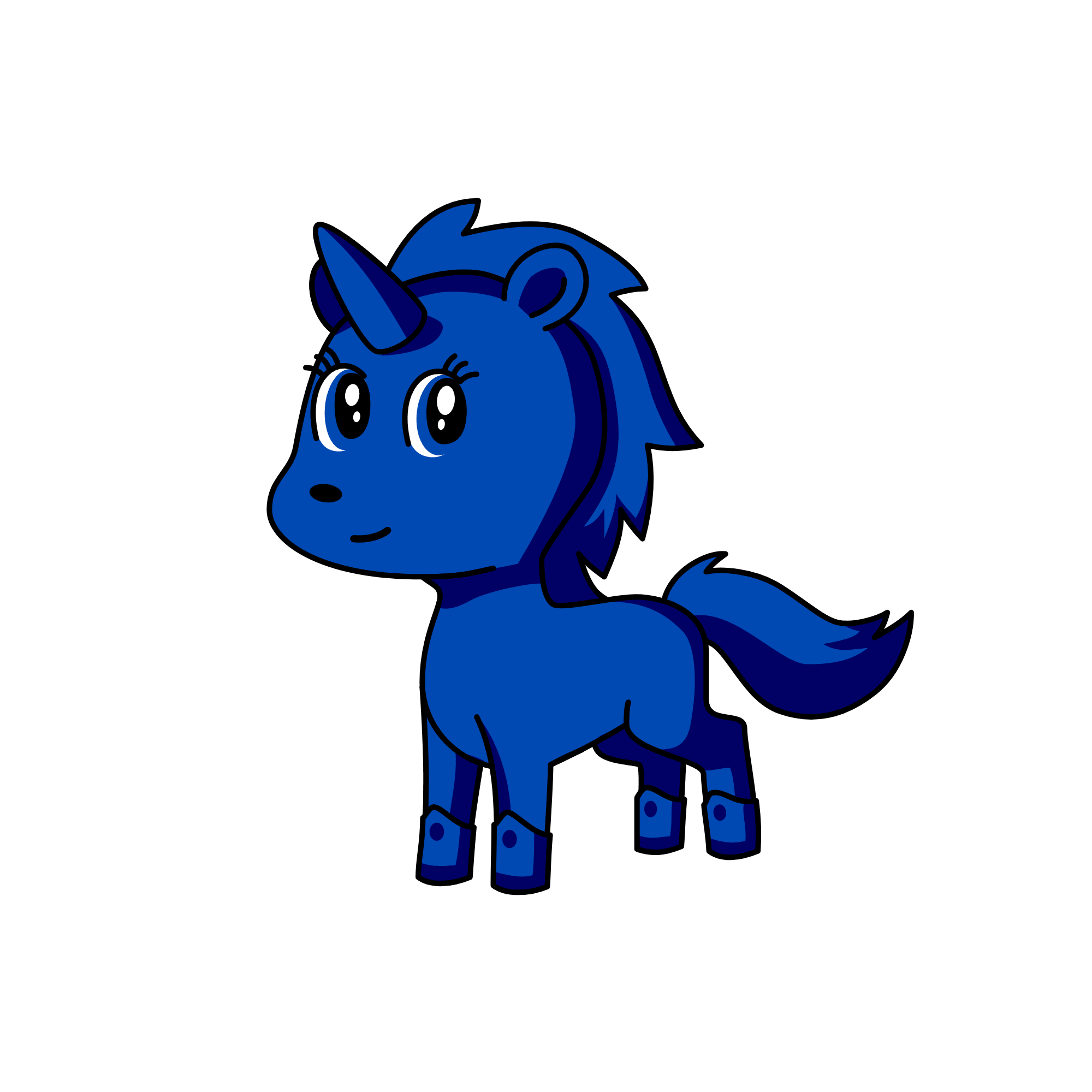 shadow blue, the unicorn