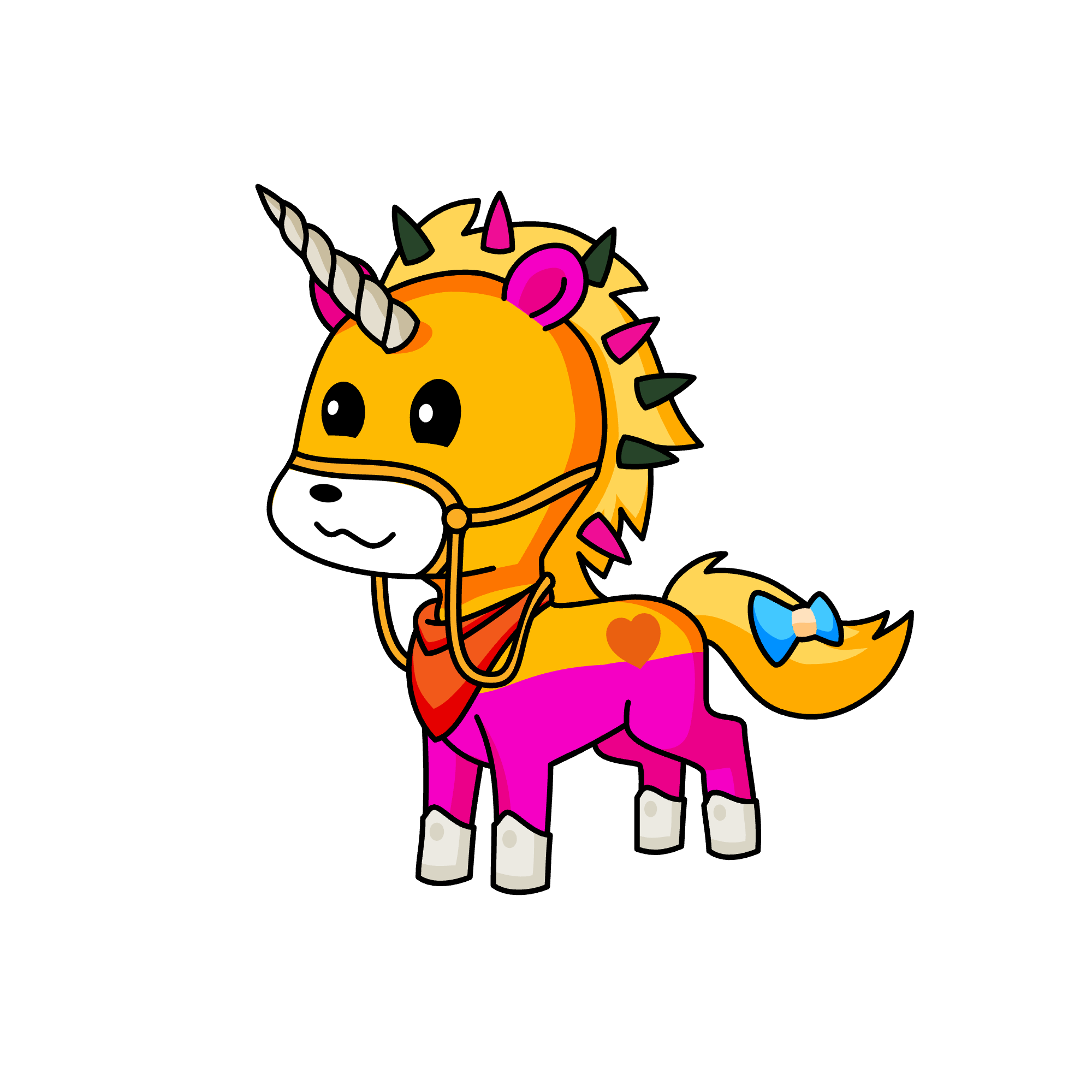 D, the unicorn