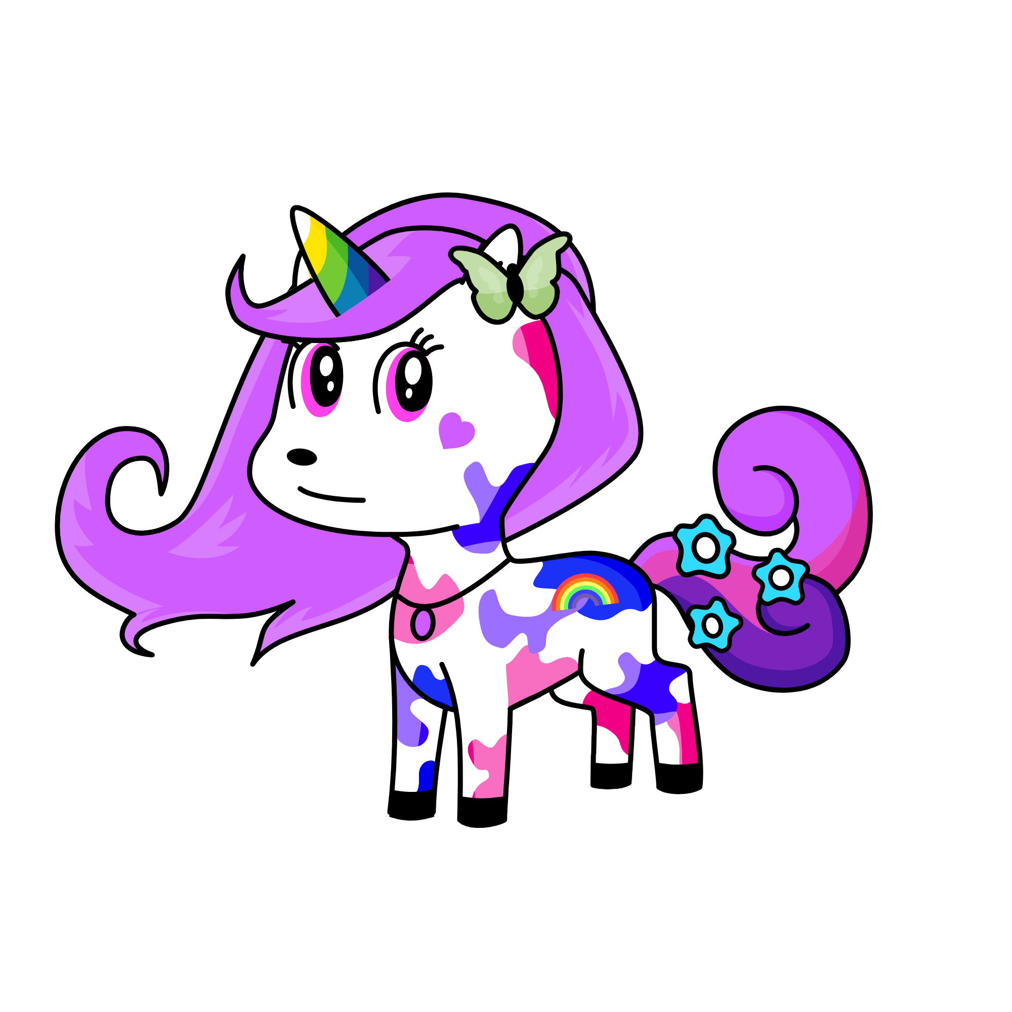 Rainbow, the unicorn