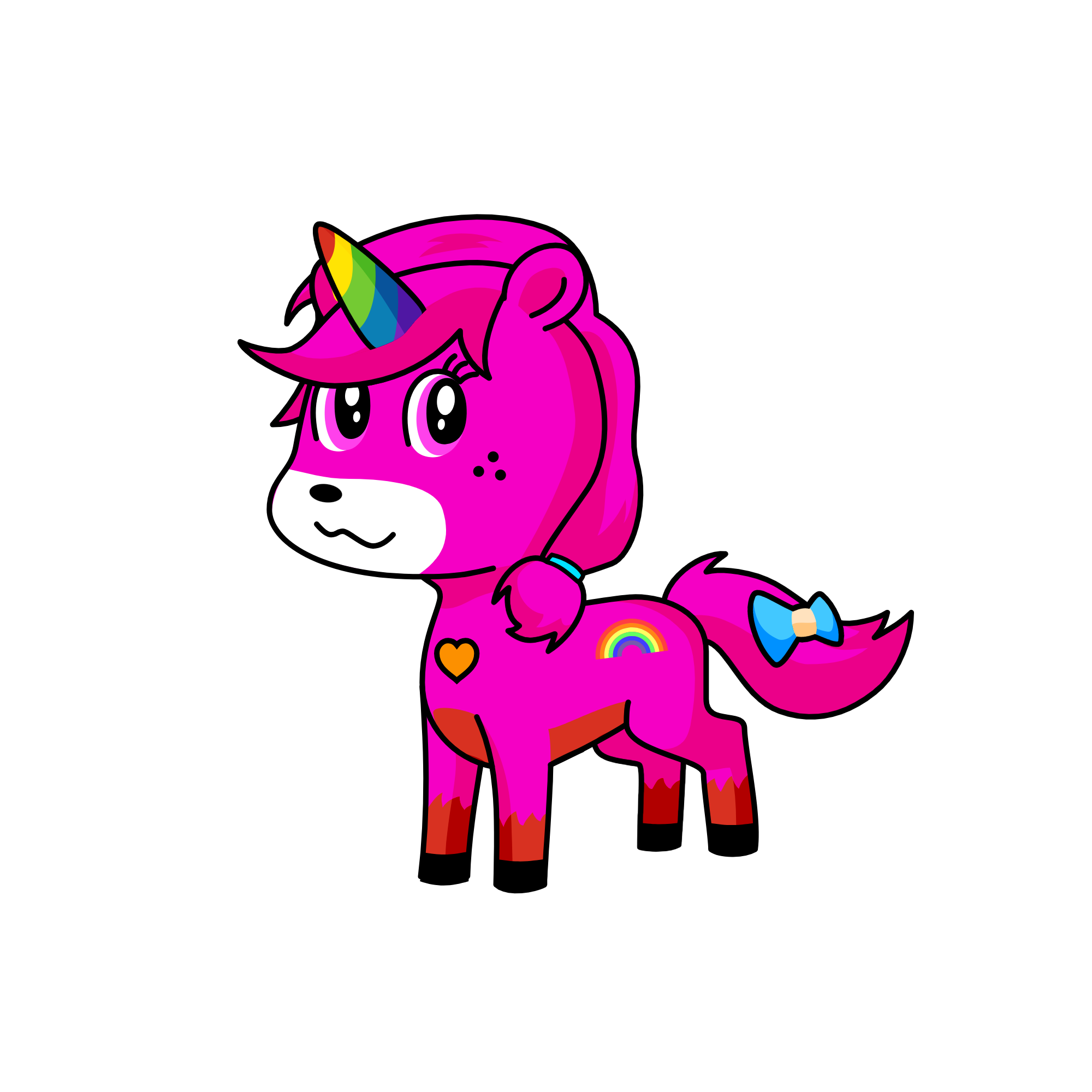 Rainbow, the unicorn