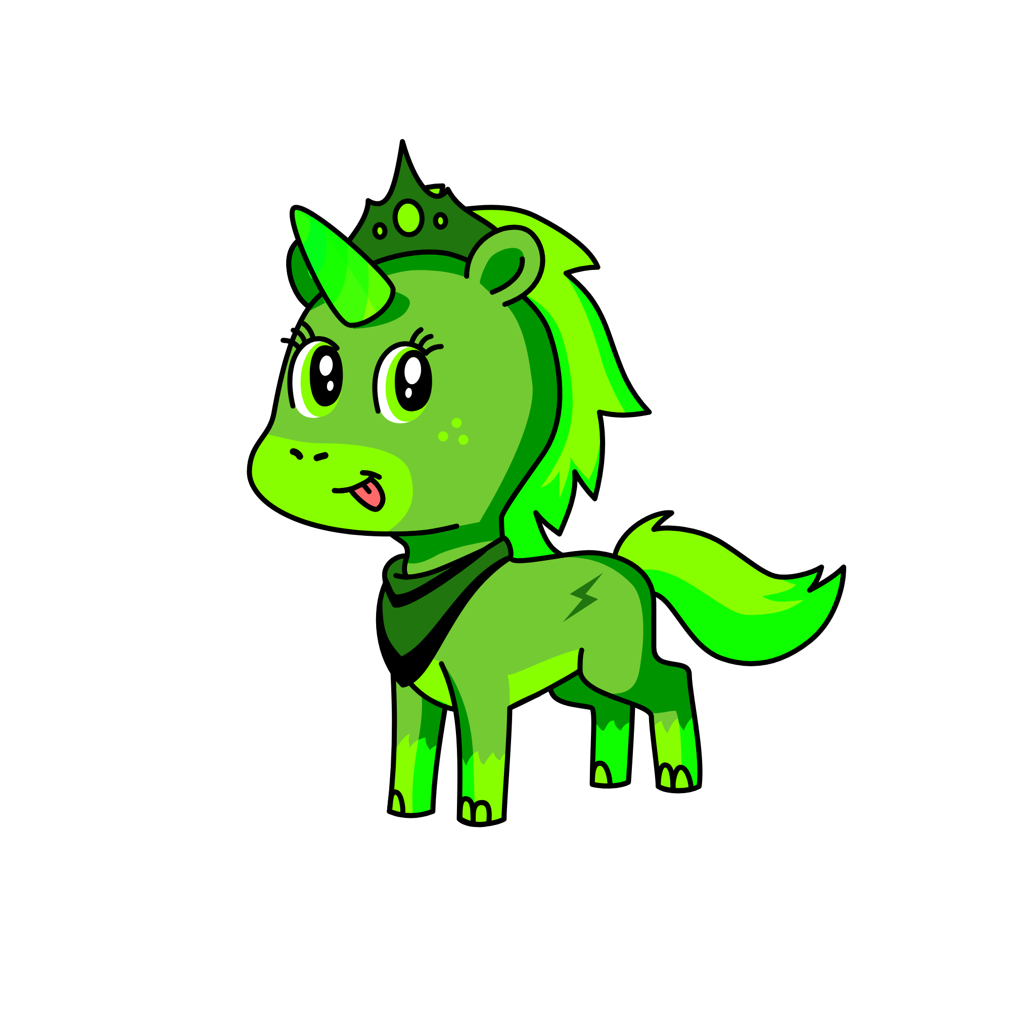 GREEN, the unicorn