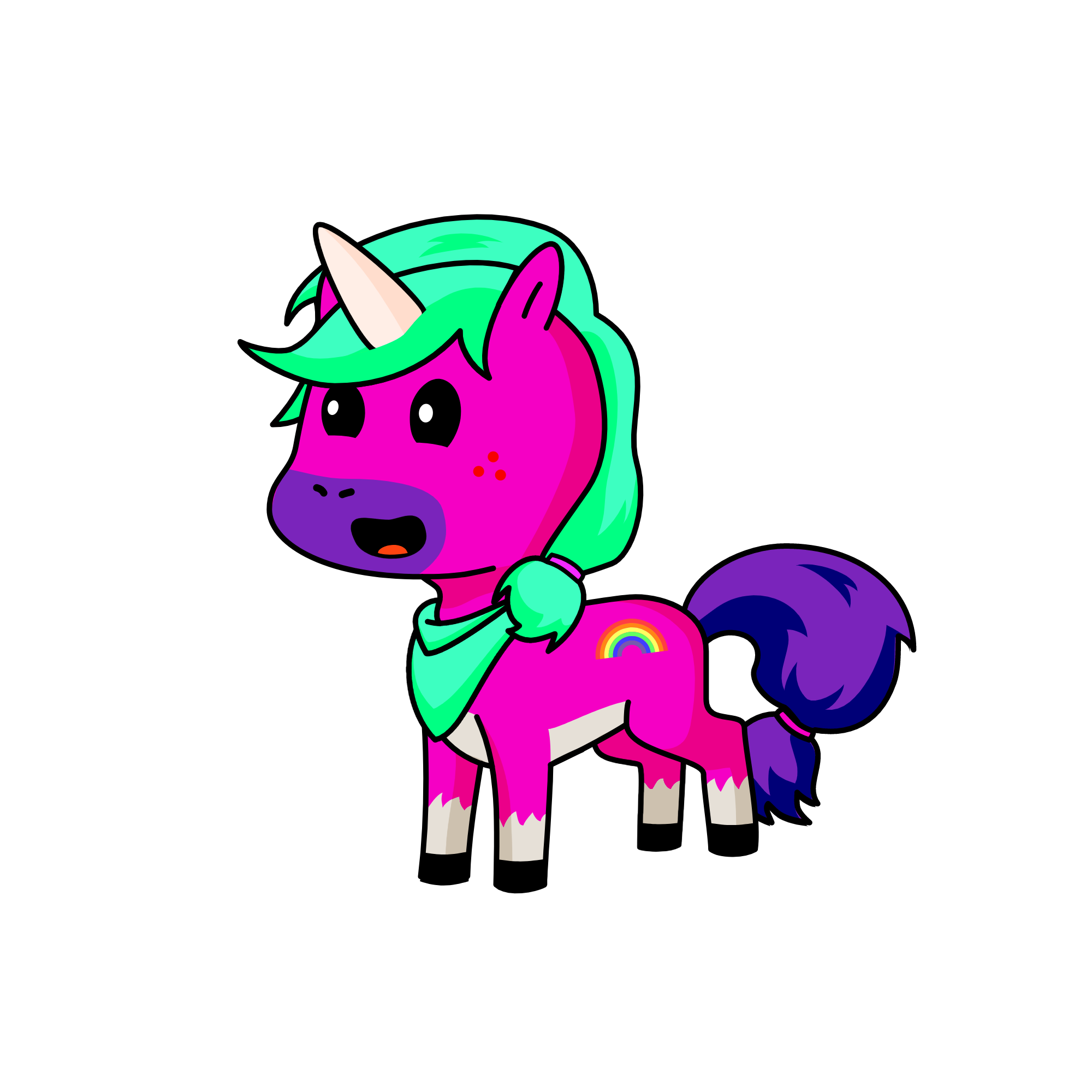 Happy-go-lucky, the unicorn