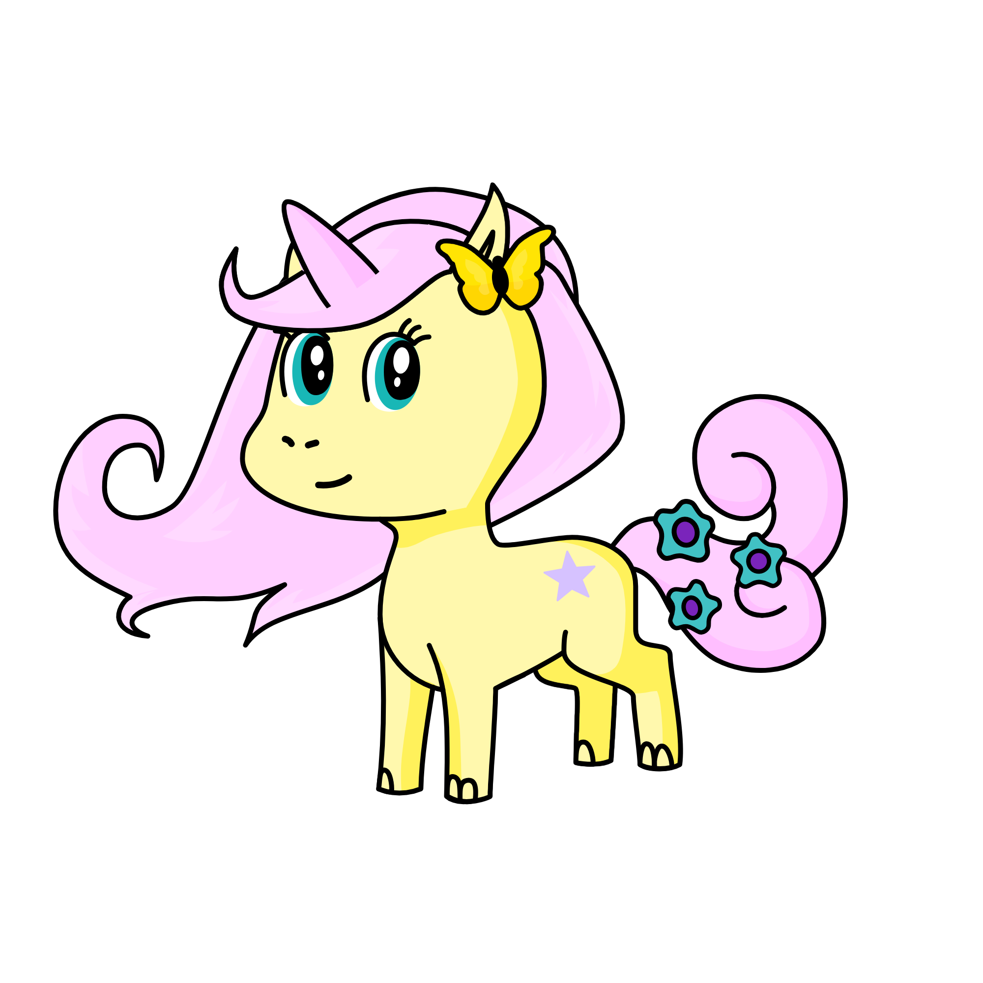 Fluttershy, the unicorn
