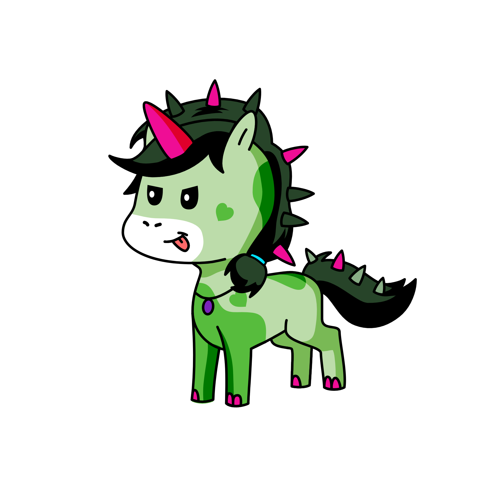 Spikey, the unicorn