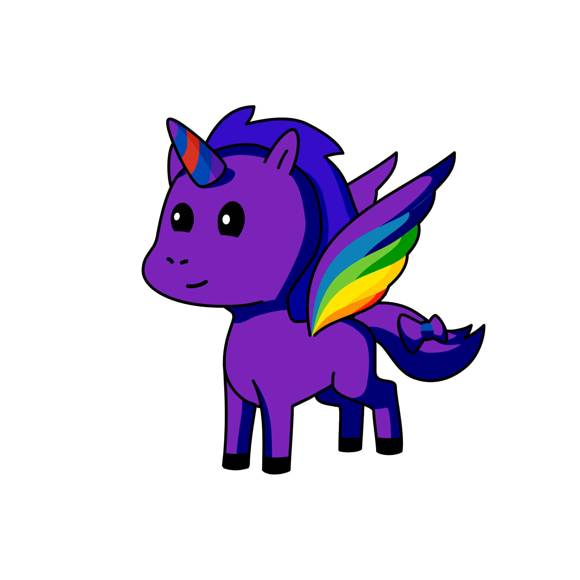 The  blue   beautiful, the unicorn