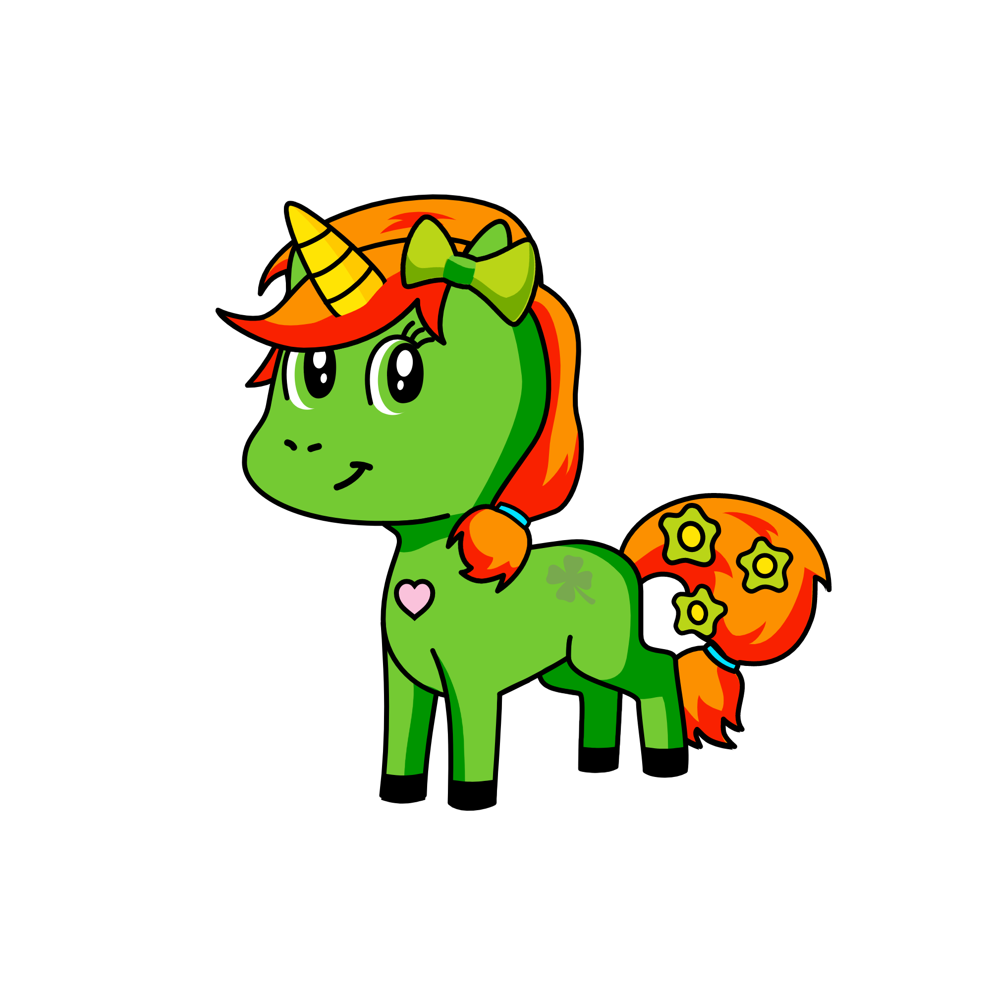 lucky litte lepercon, the unicorn
