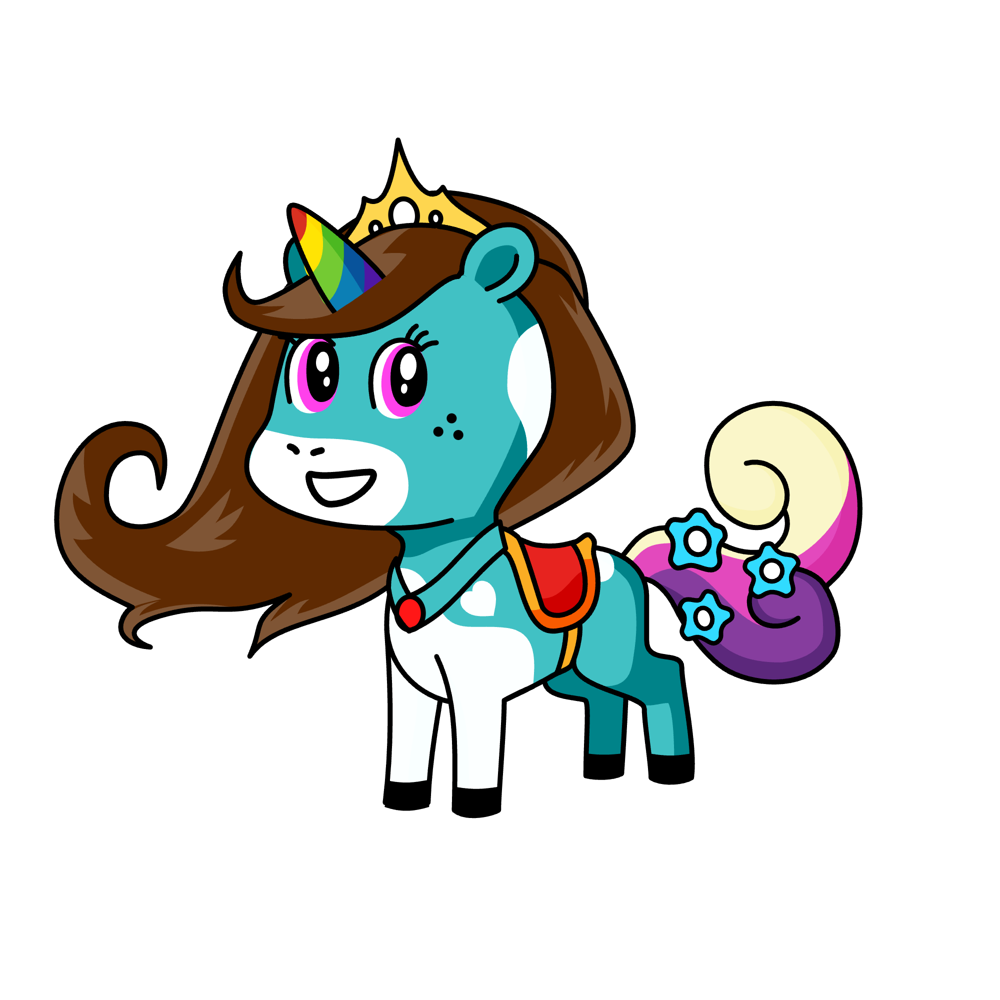 Blue, the unicorn
