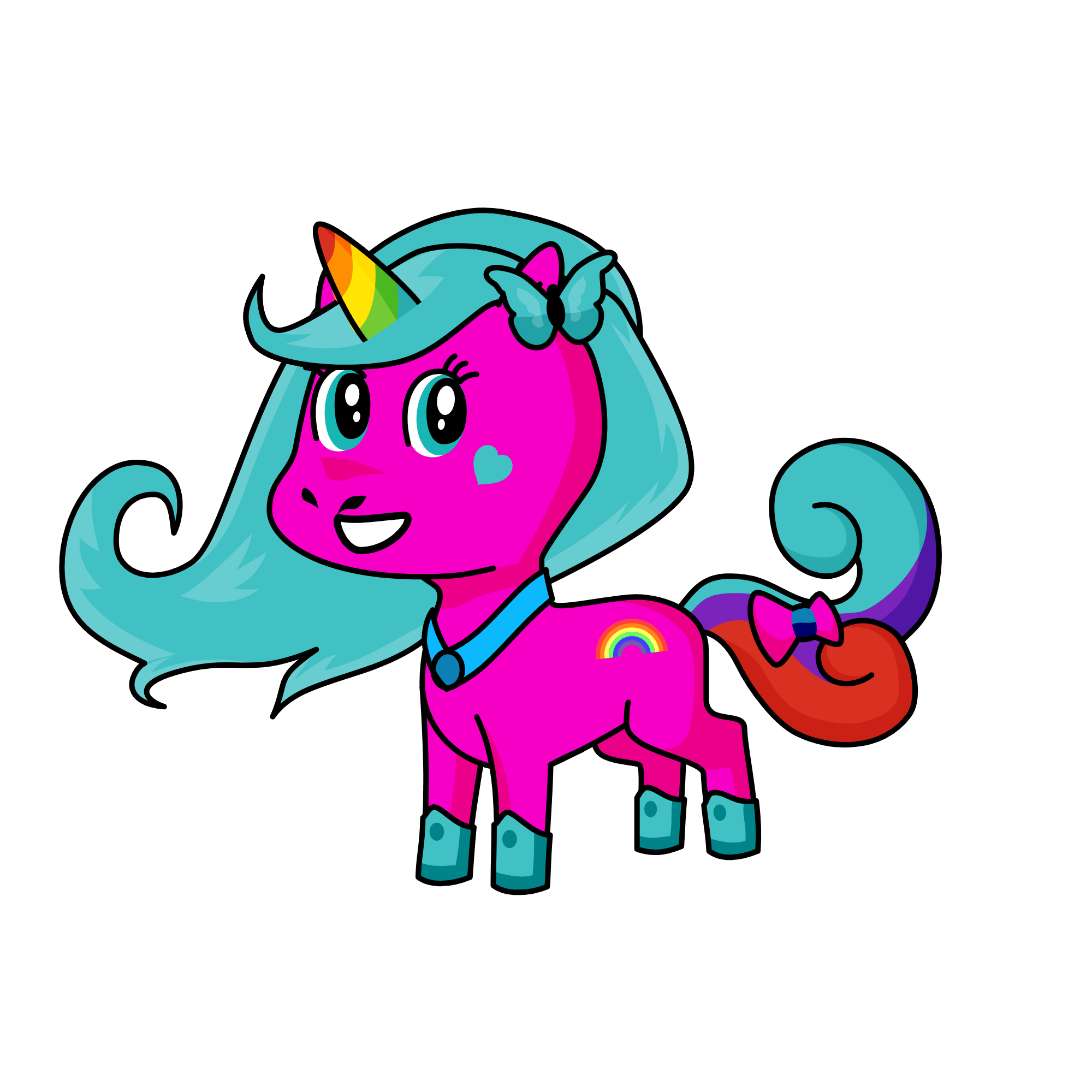 Rainbow Love, the unicorn