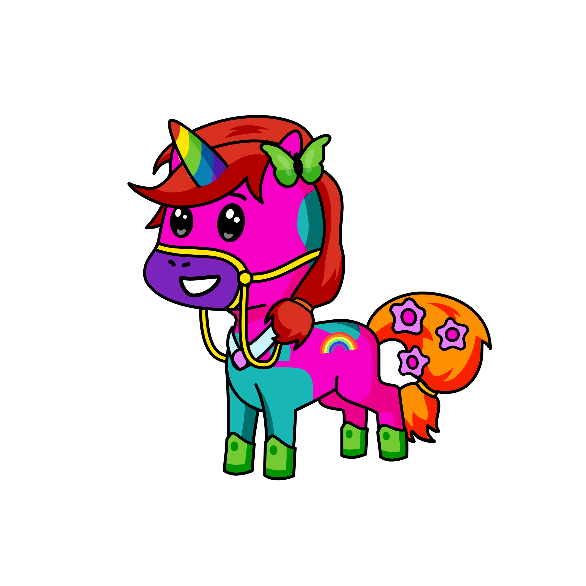 Rainbow, the unicorn