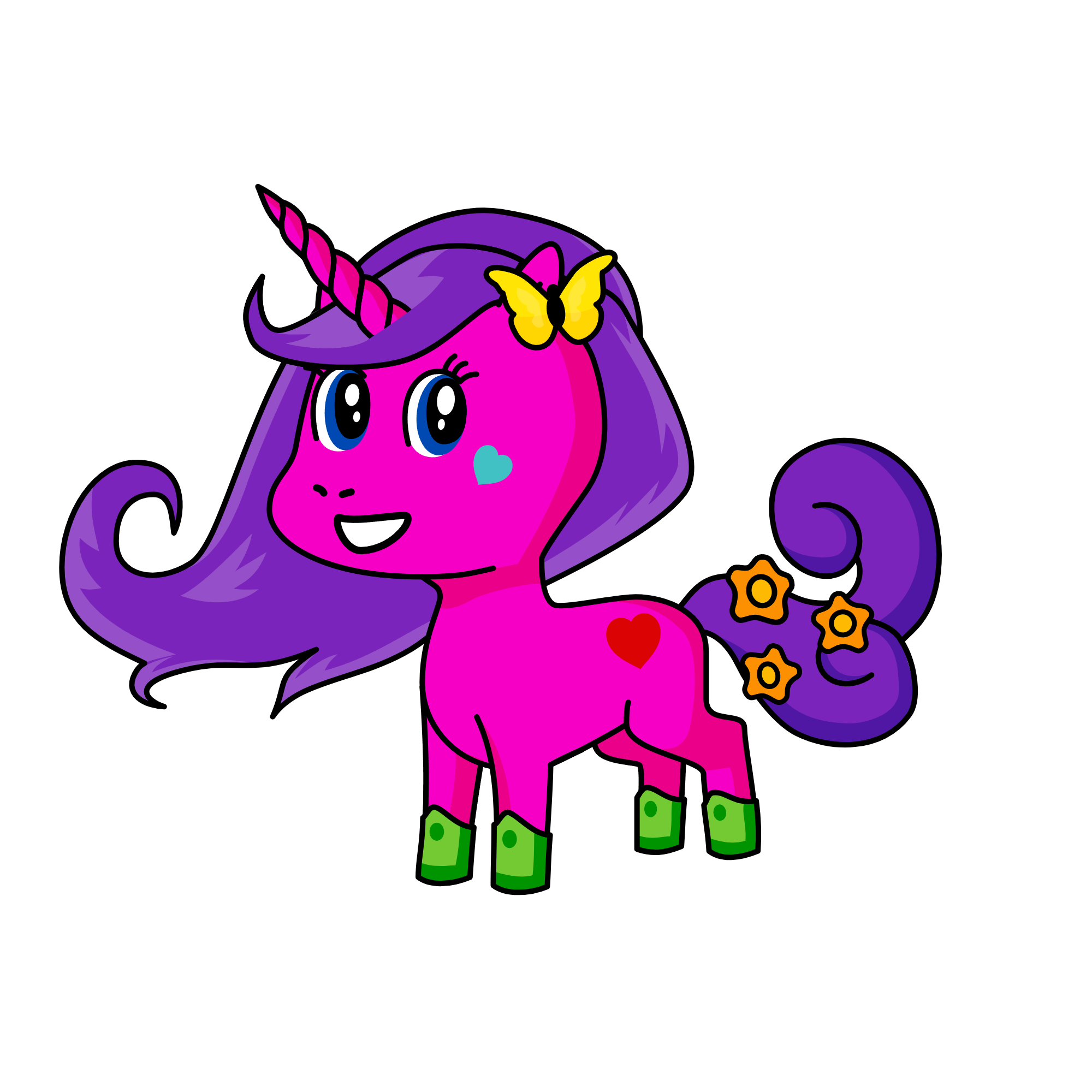 Rainbow Heart, the unicorn