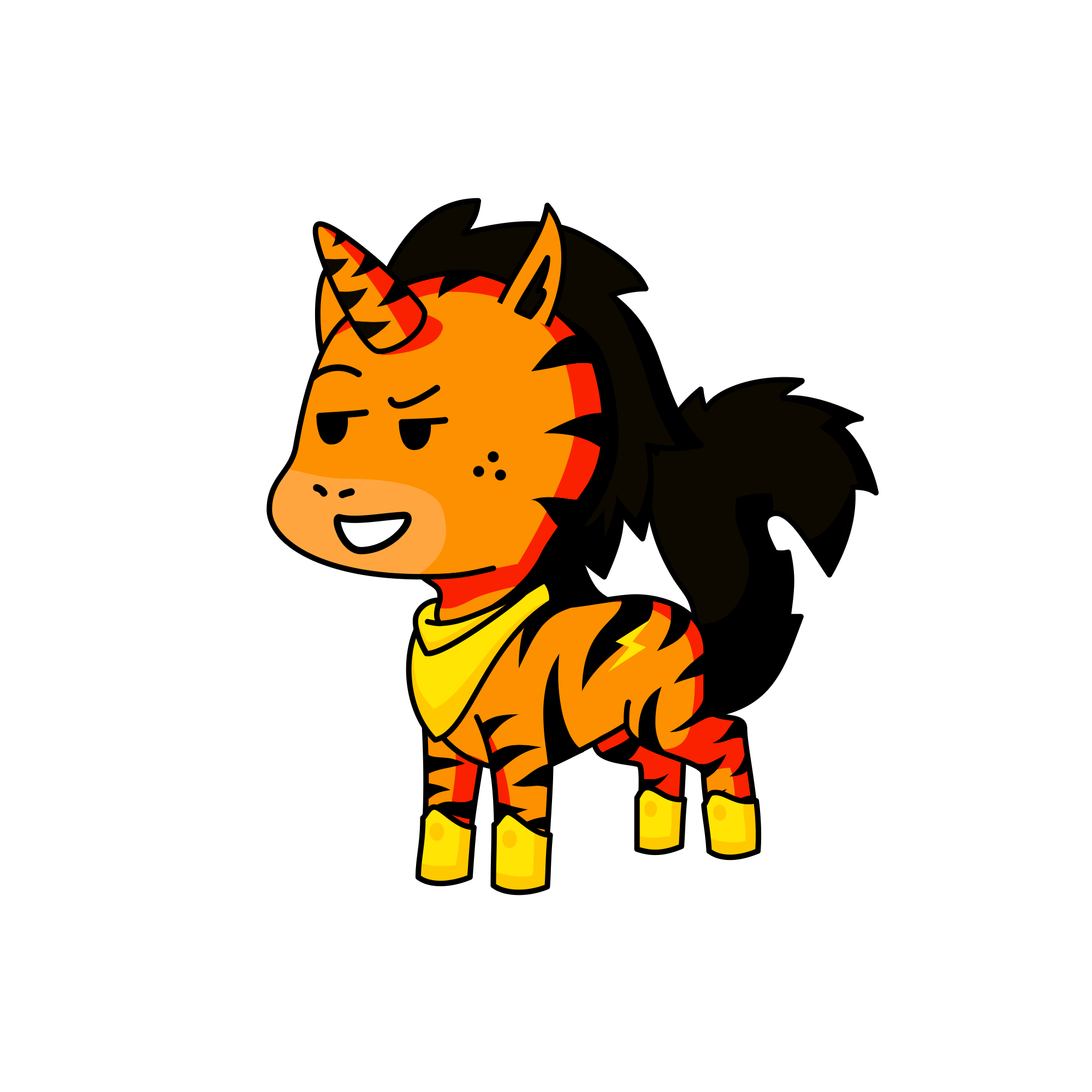 Oliver the tiger corn , the unicorn