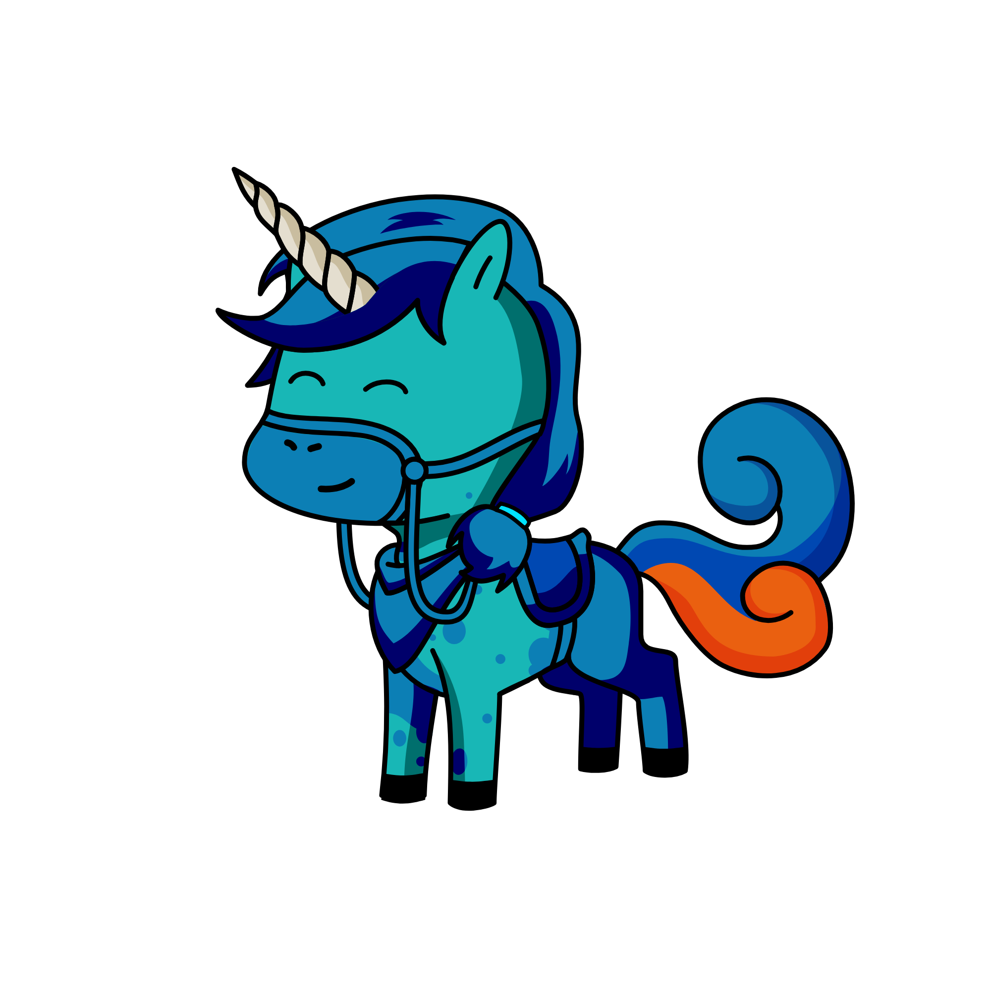 Bluestar-The Riding Horse, the unicorn