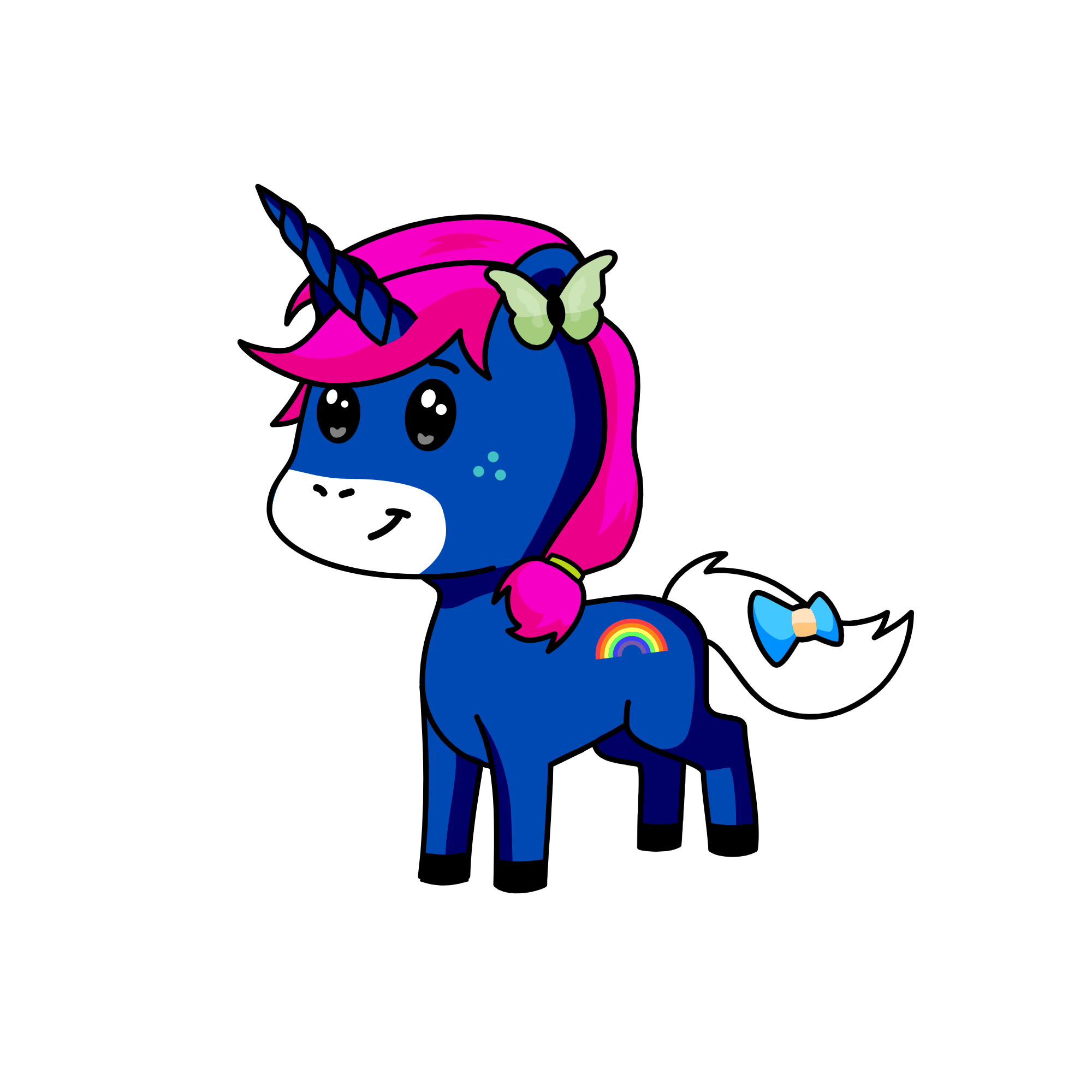 Snuggles, the unicorn