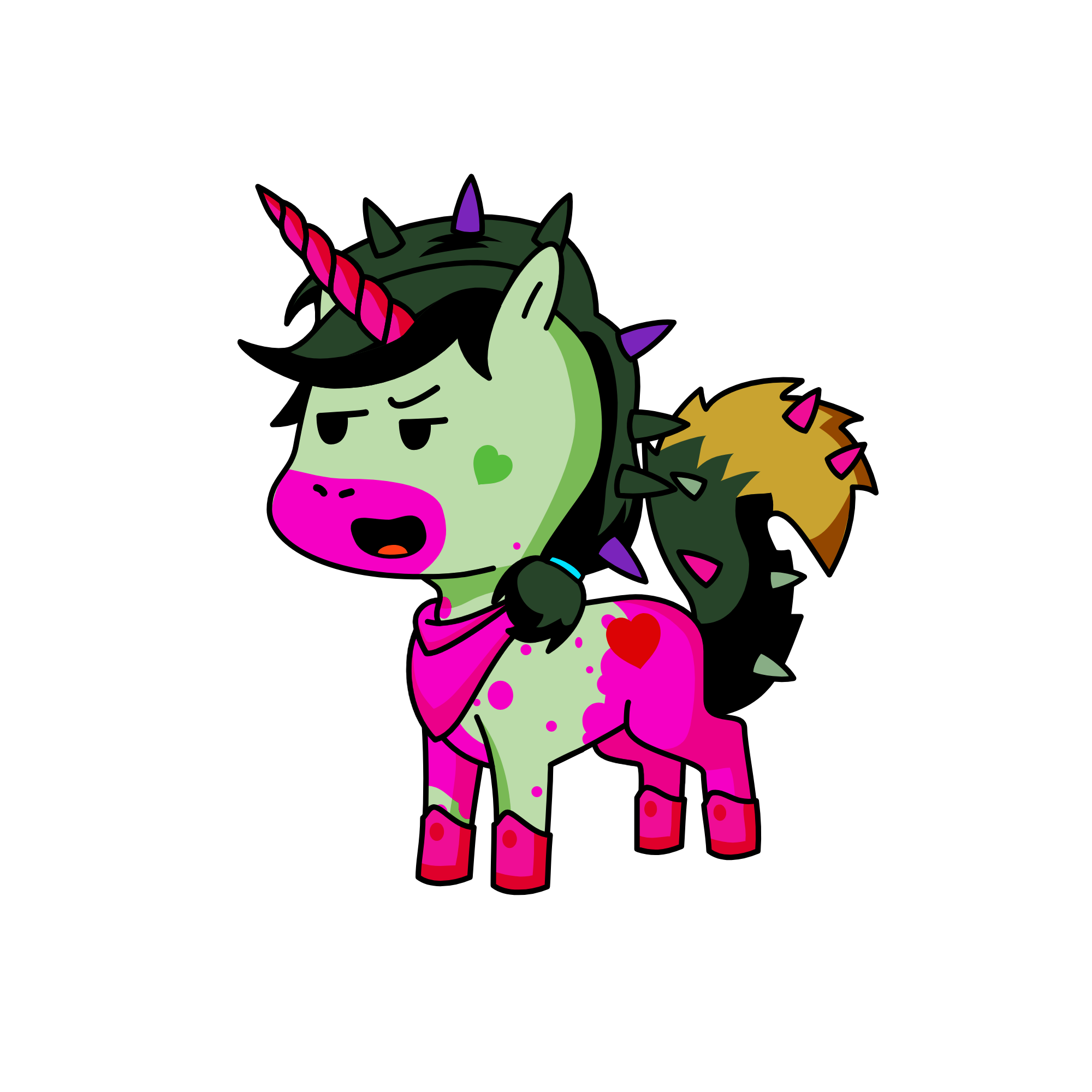 green , the unicorn