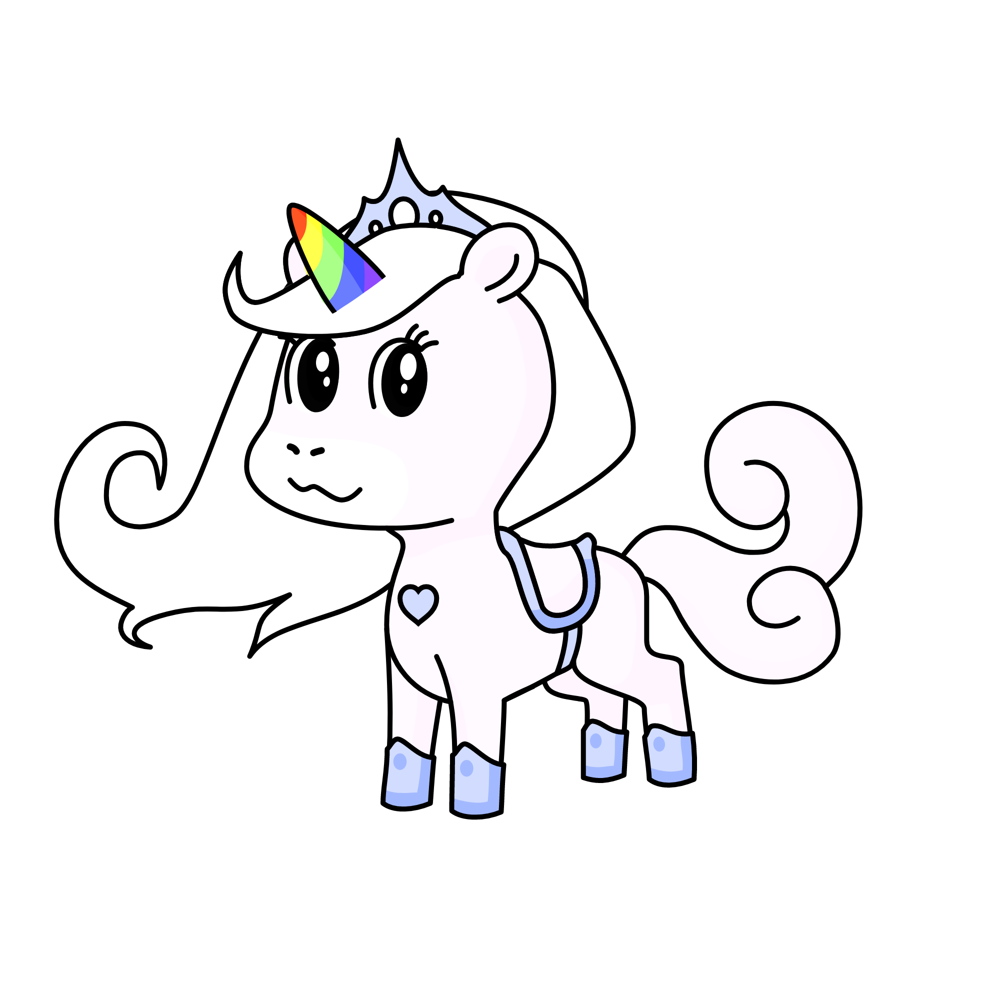 Raimbowhite, the unicorn