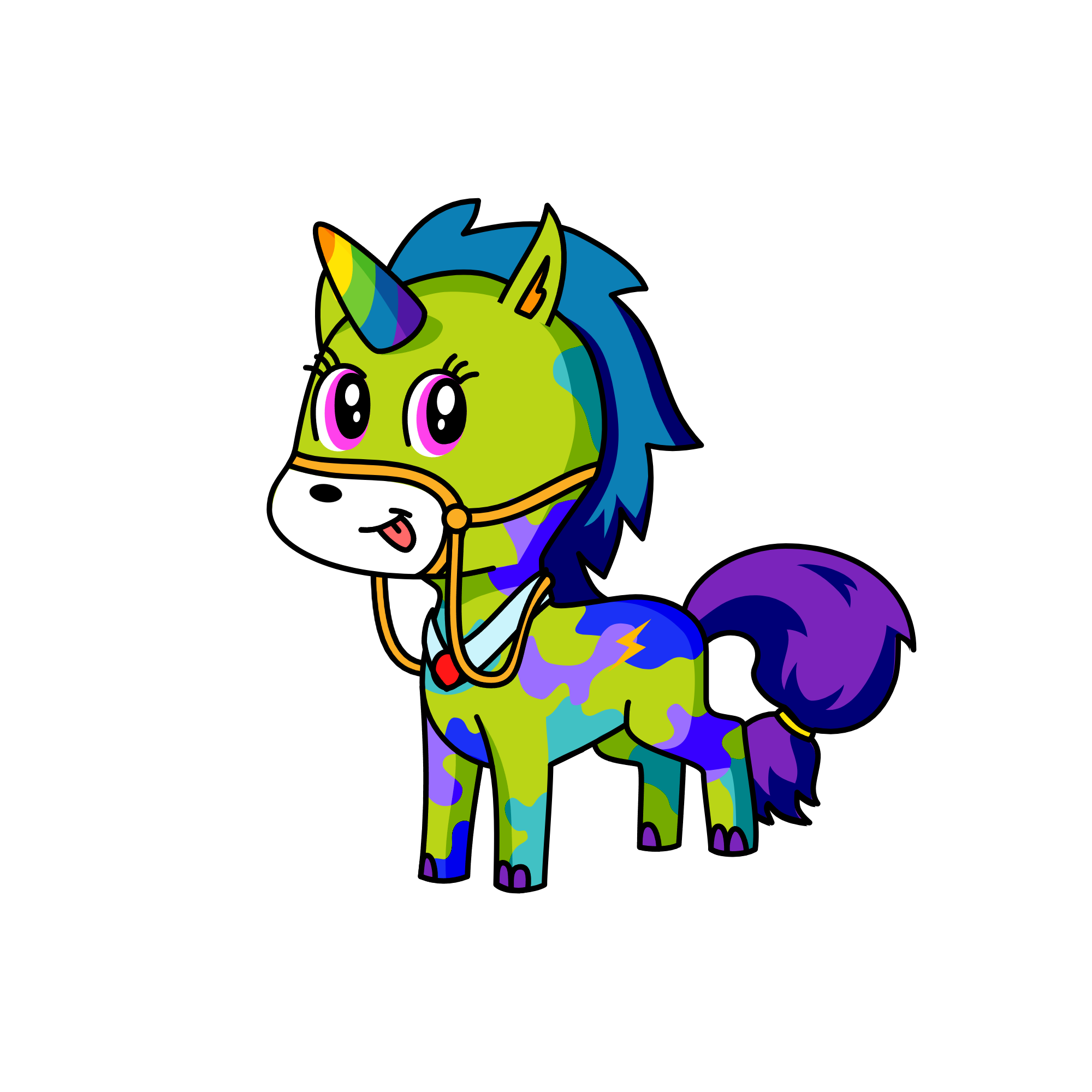 Rainbow, the unicorn