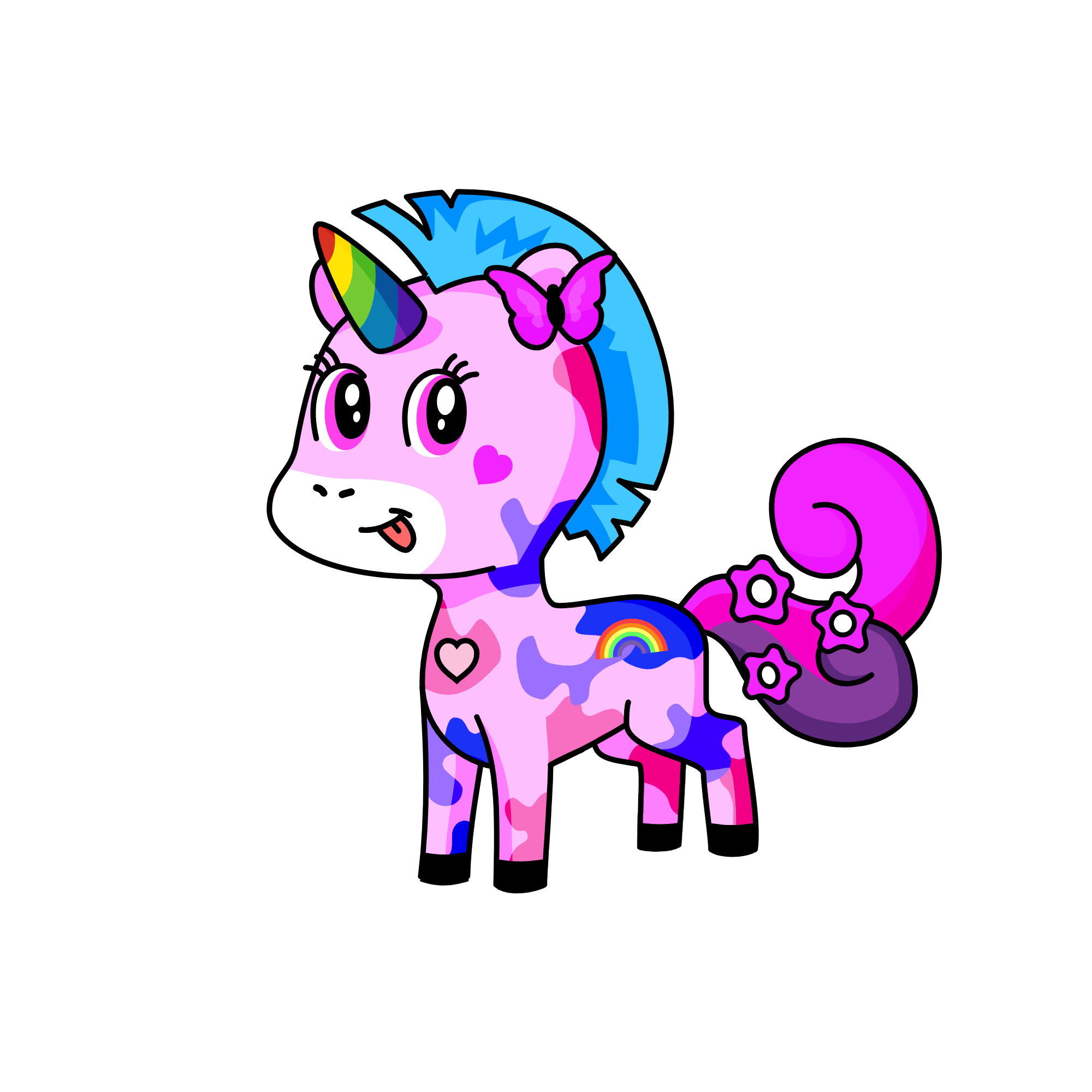 Rainbow Pink Sparkle, the unicorn