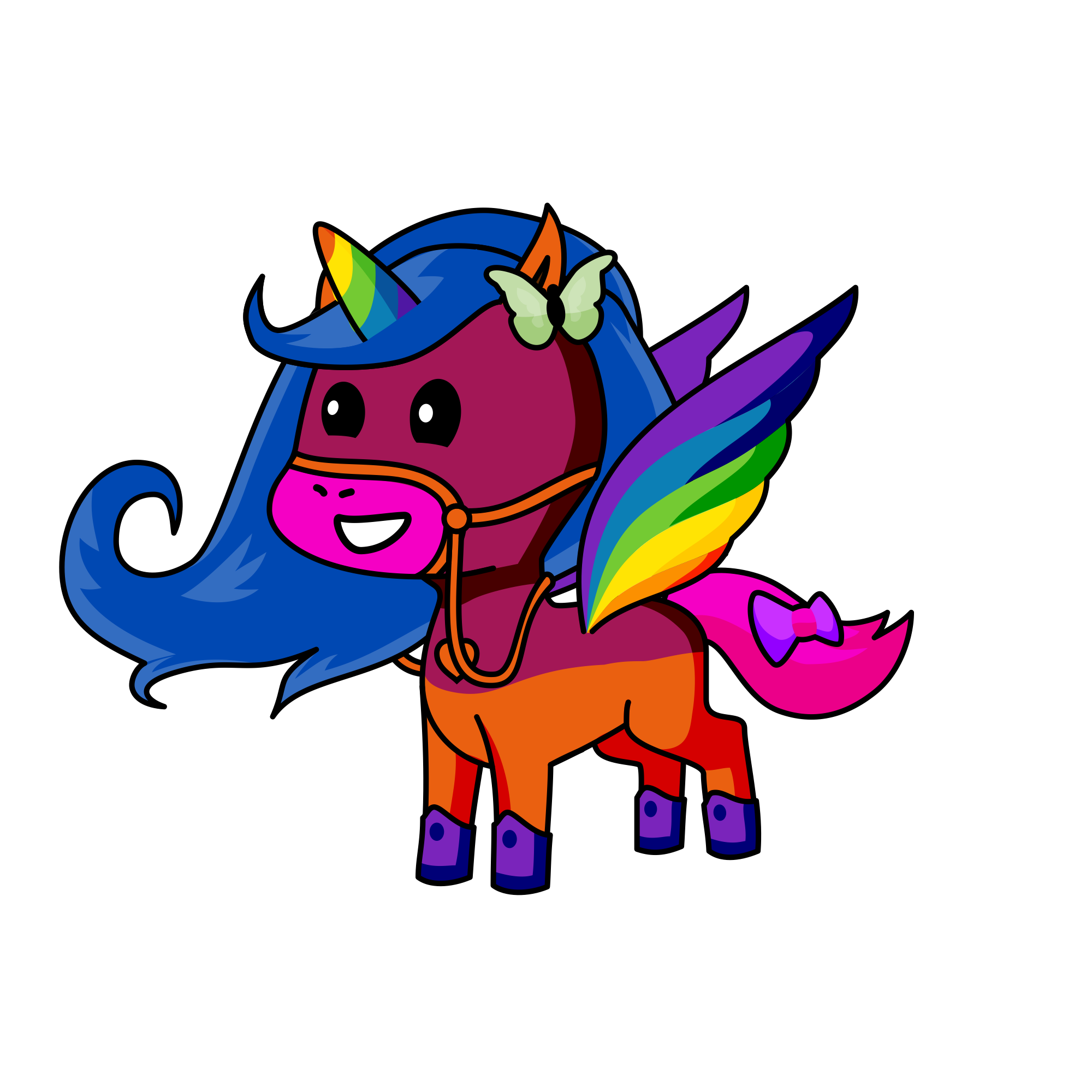 Sunset, the unicorn